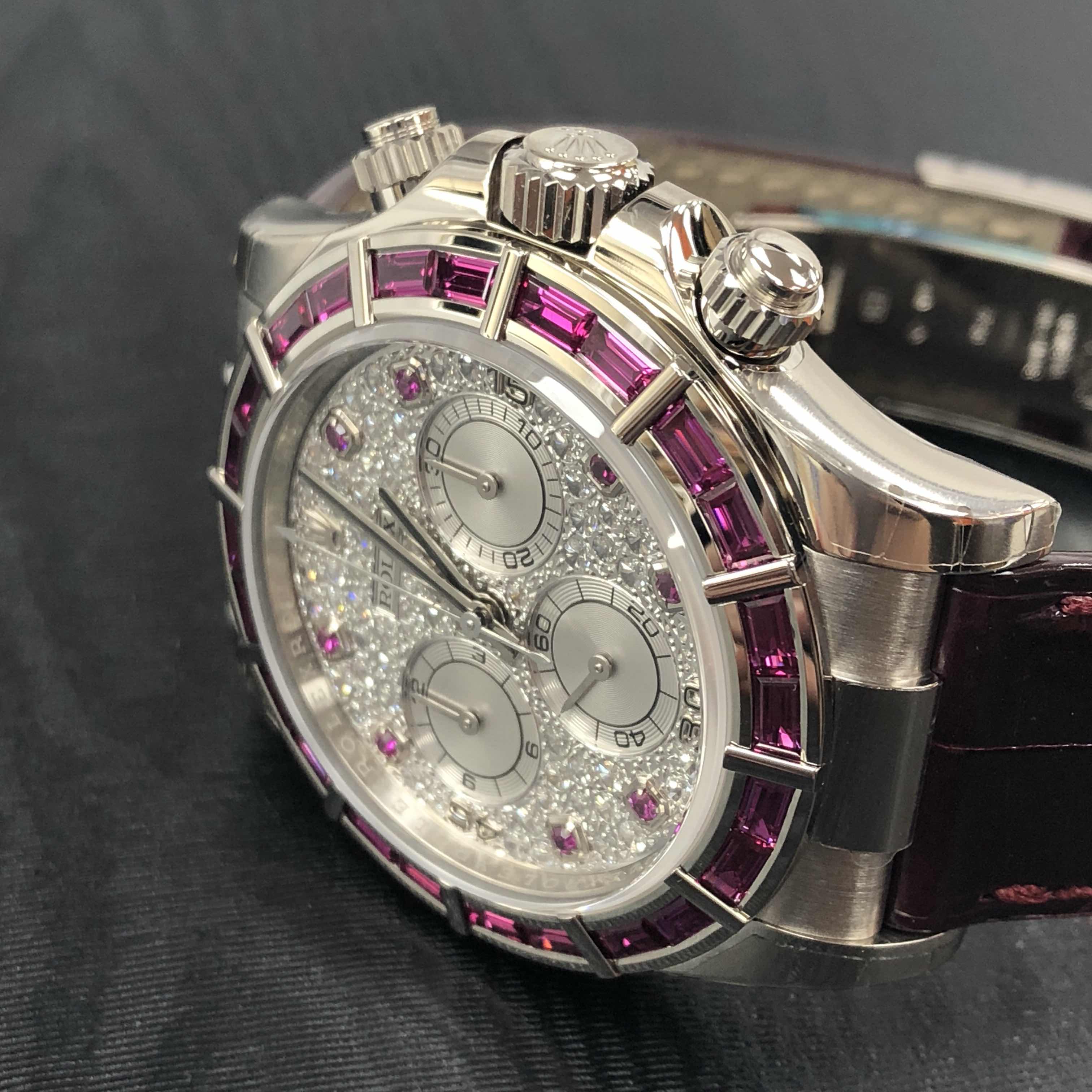Rolex 116589SALV DAYTONA Automatic 18kt White Gold & Ruby