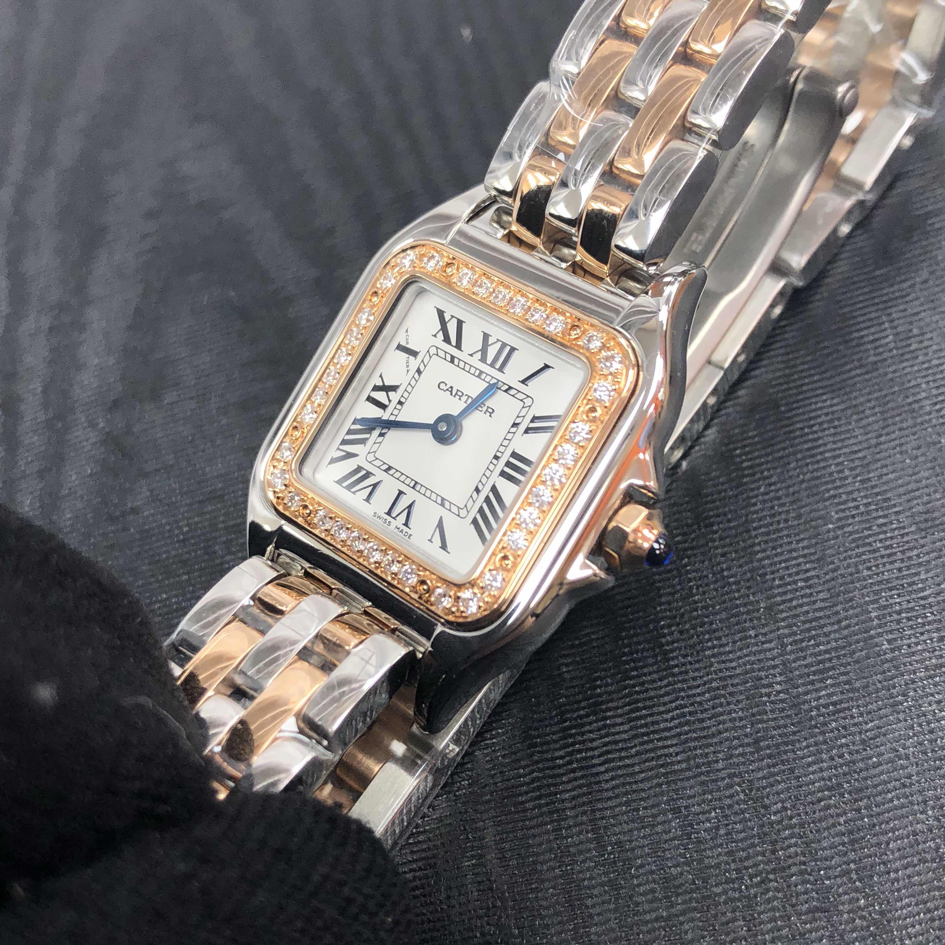 Cartier W3PN0006 PANTHeRE DE CARTIER Quartz 18kt Rose Magic & Diamond