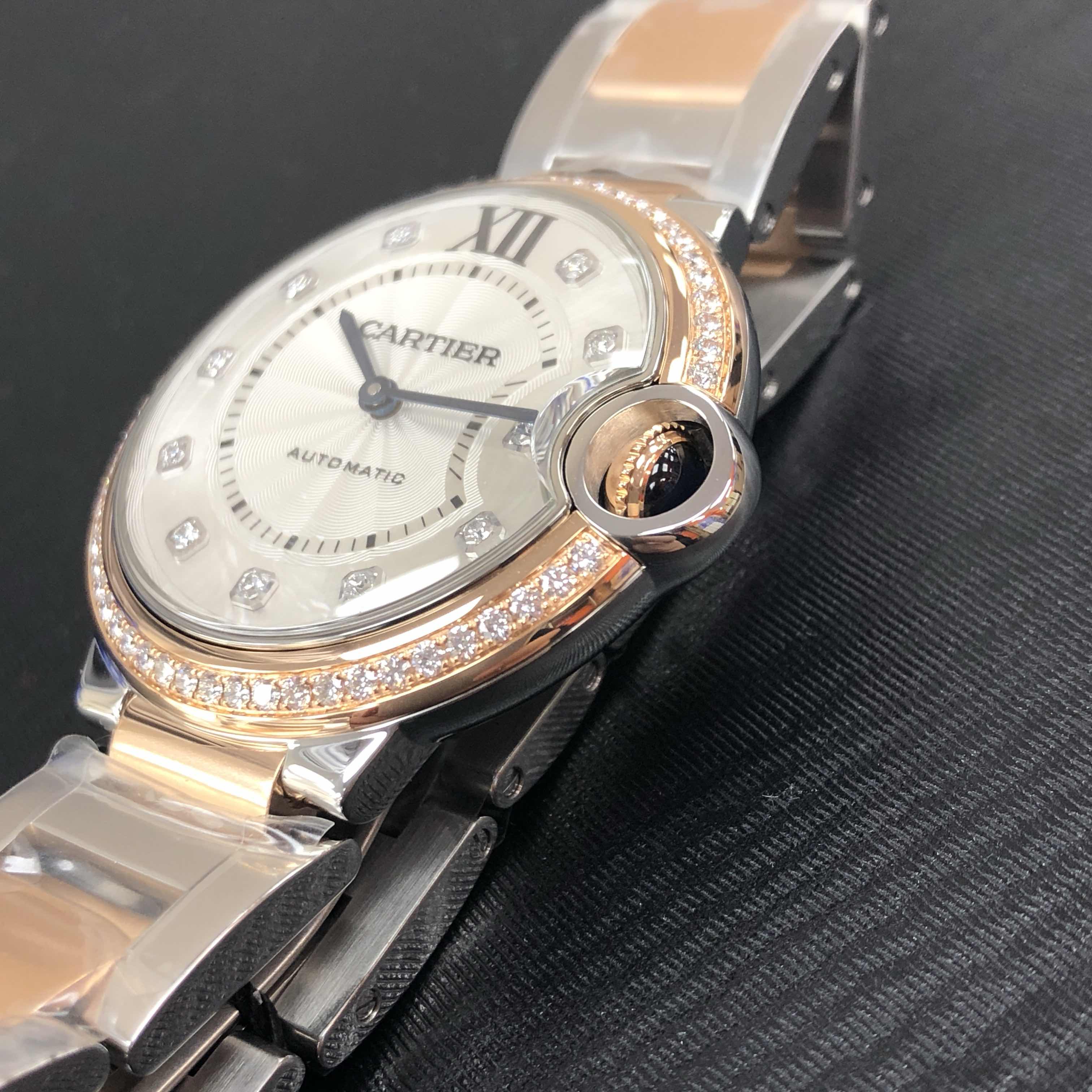 Cartier W3BB0004 BALLON BLEU Automatic 18kt Rose Magic & Diamond
