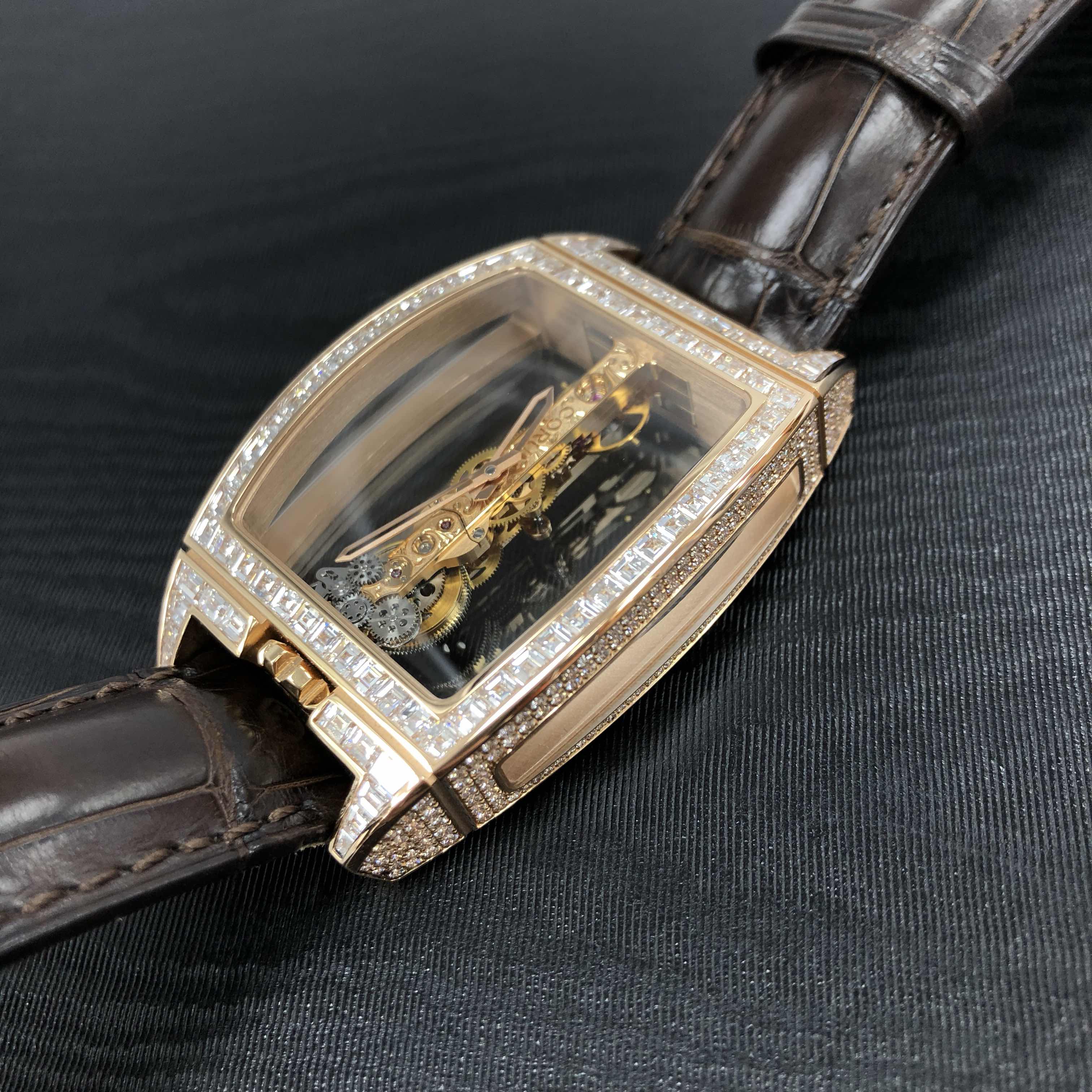 Corum 113.169.85/0002 0000 GOLDEN BRIDGE Manual Wind 18kt Rose Gold & Diamonds