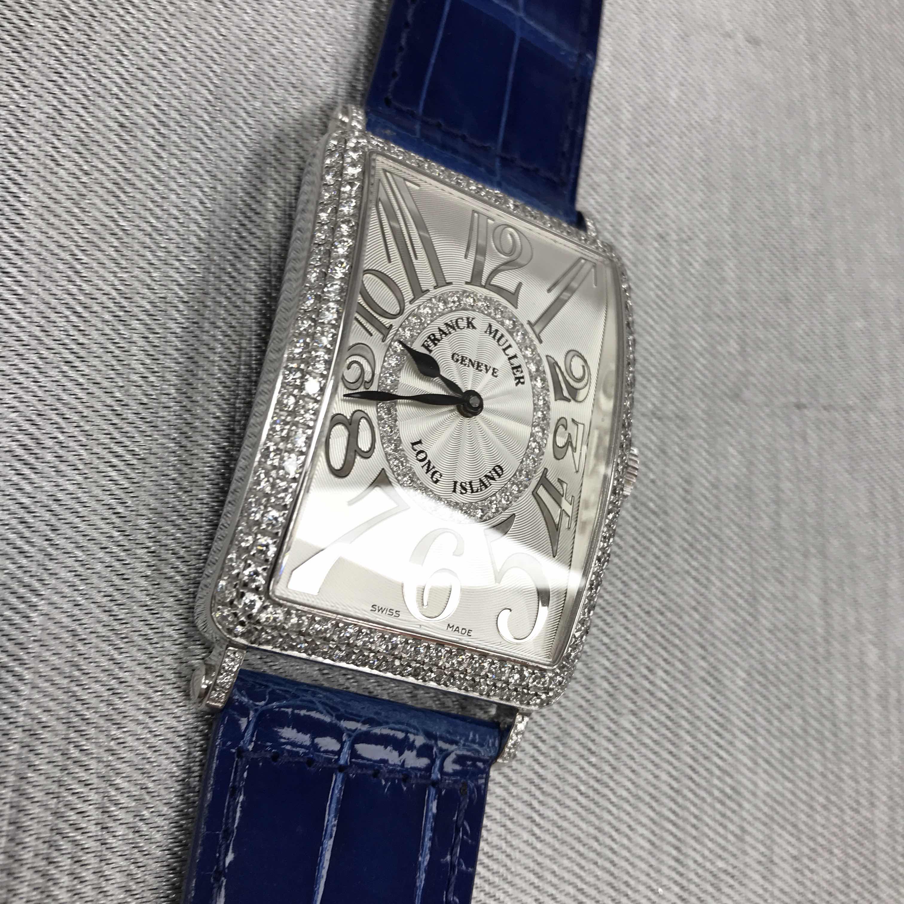 Franck Muller 1200SCDCD1R(OG) LONG ISLAND Automatic 18kt White Gold & Diamond
