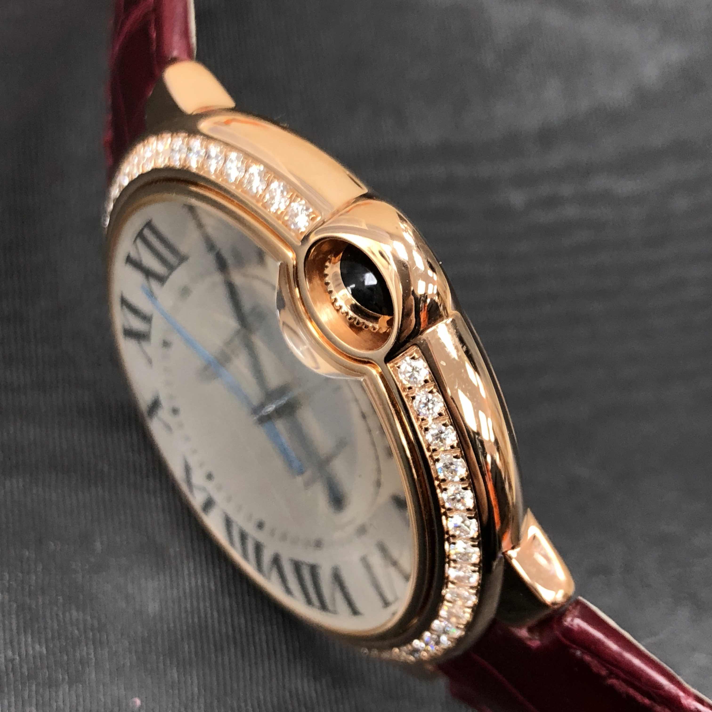 Cartier WJBB0035 BALLON BLEU Automatic 18kt Rose Gold & Diamonds