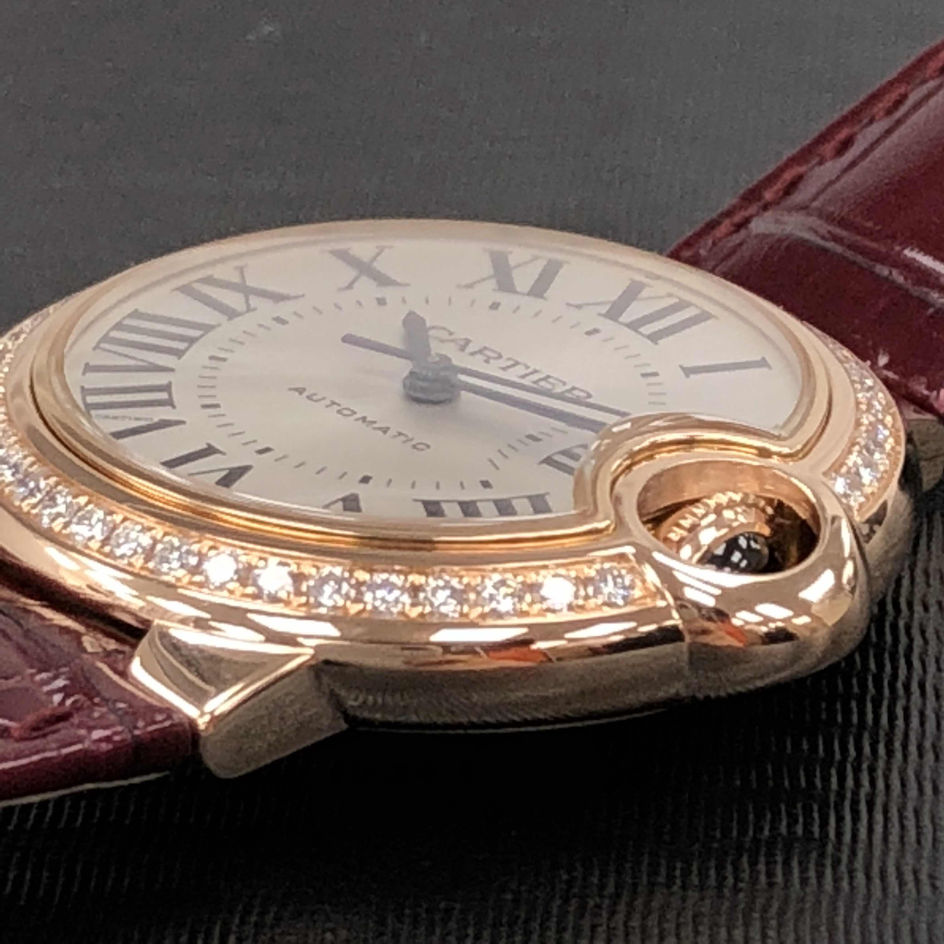 Cartier WJBB0033 BALLON BLEU Automatic 18kt Rose Gold & Diamonds