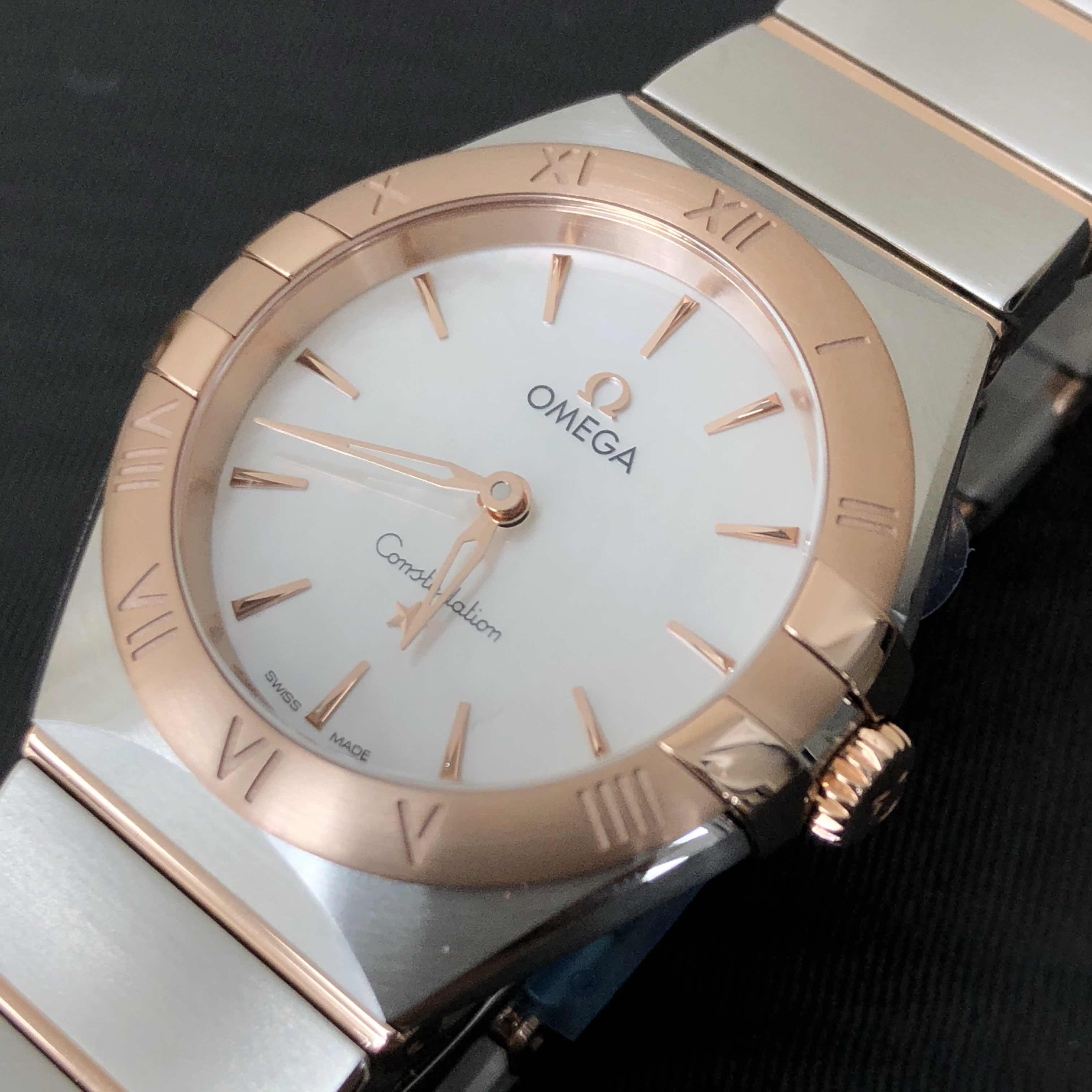 Omega 131.20.28.60.05.001 CONSTELLATION Quartz 18kt Rose Gold & Steel