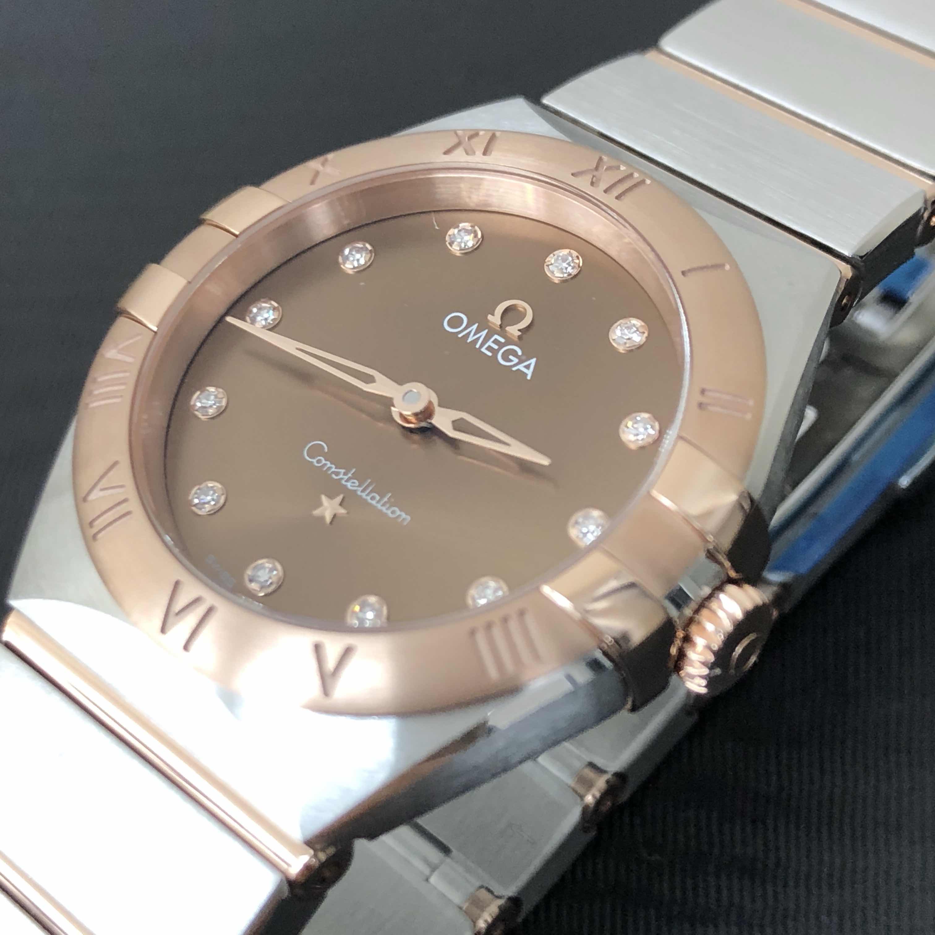 Omega 131.20.28.60.63.001 CONSTELLATION Quartz 18kt Rose Gold & Steel