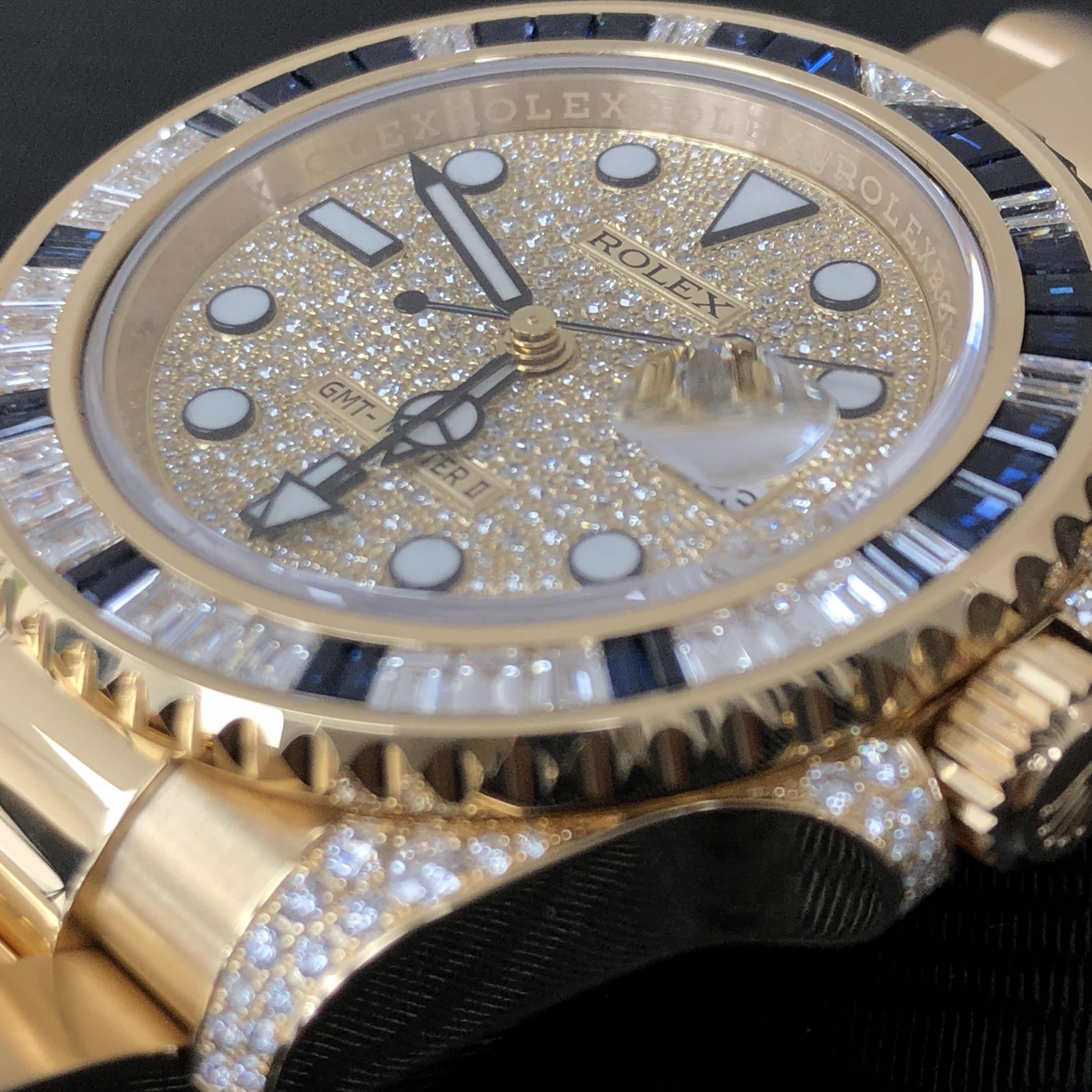 Rolex 116758SA-PAVE GMT-MASTER II Automatic 18kt Gold & Diamond