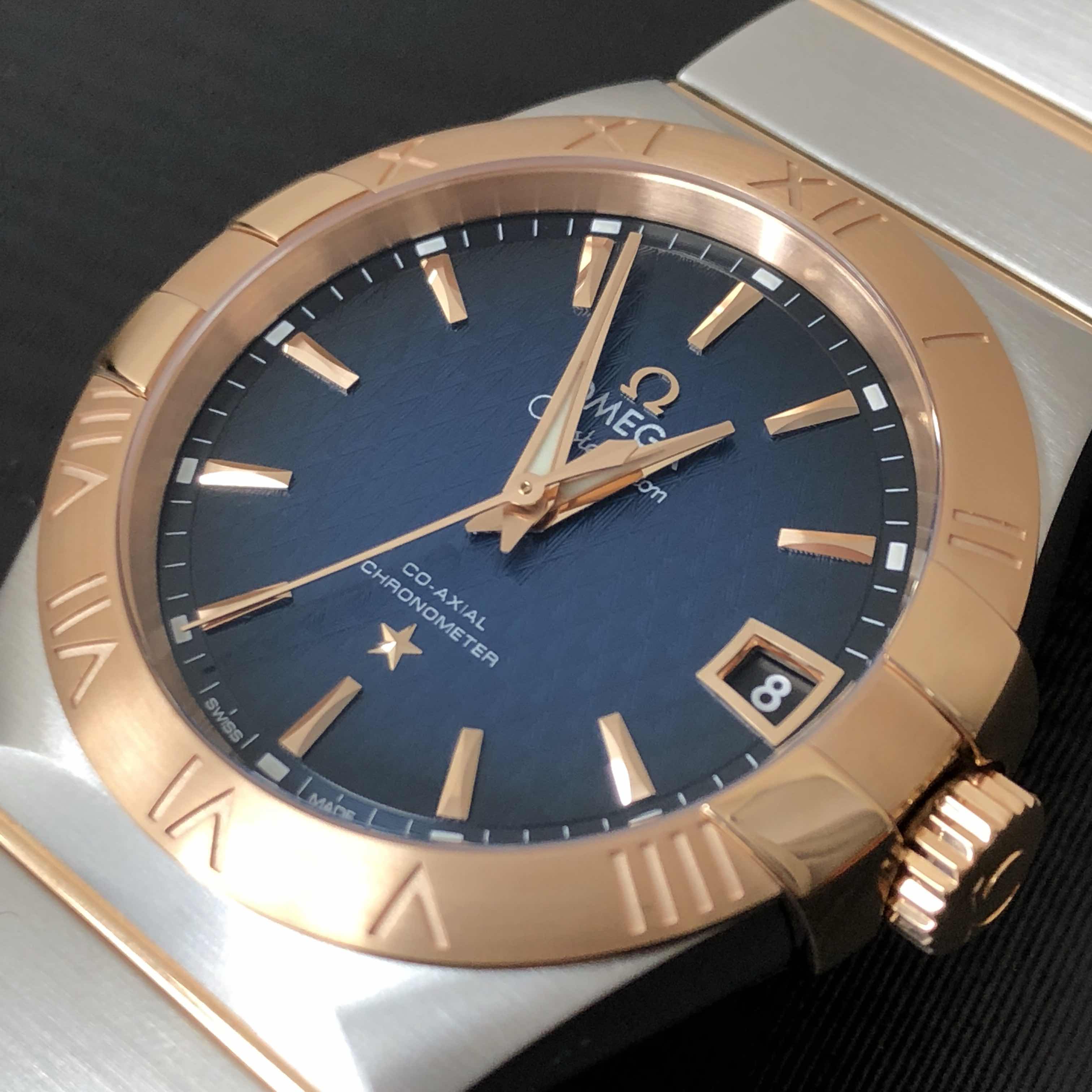 Omega 123.20.38.21.03.001 CONSTELLATION Automatic 18kt Rose Gold & Steel