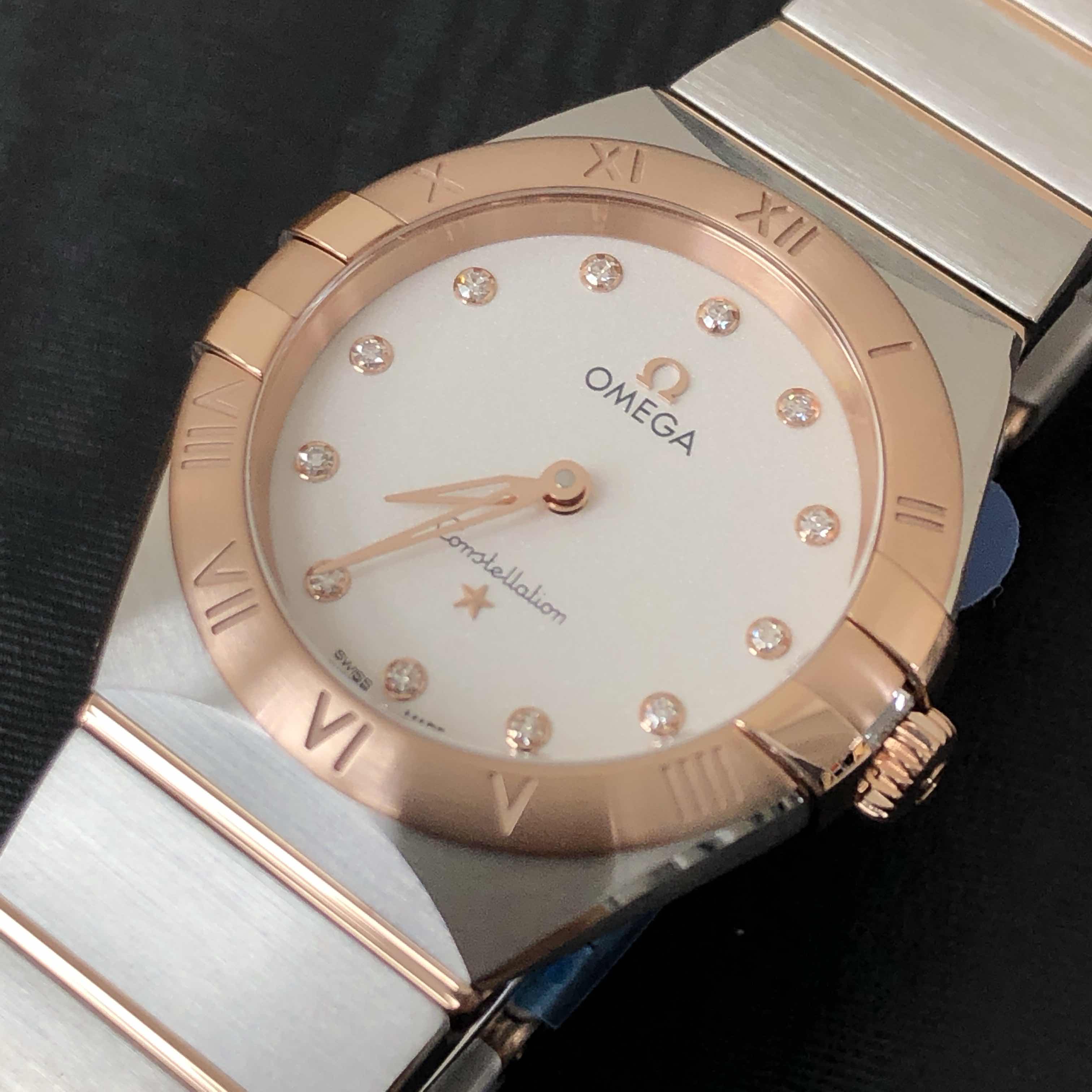 Omega 131.20.28.60.52.001 CONSTELLATION Quartz 18kt Rose Gold & Steel
