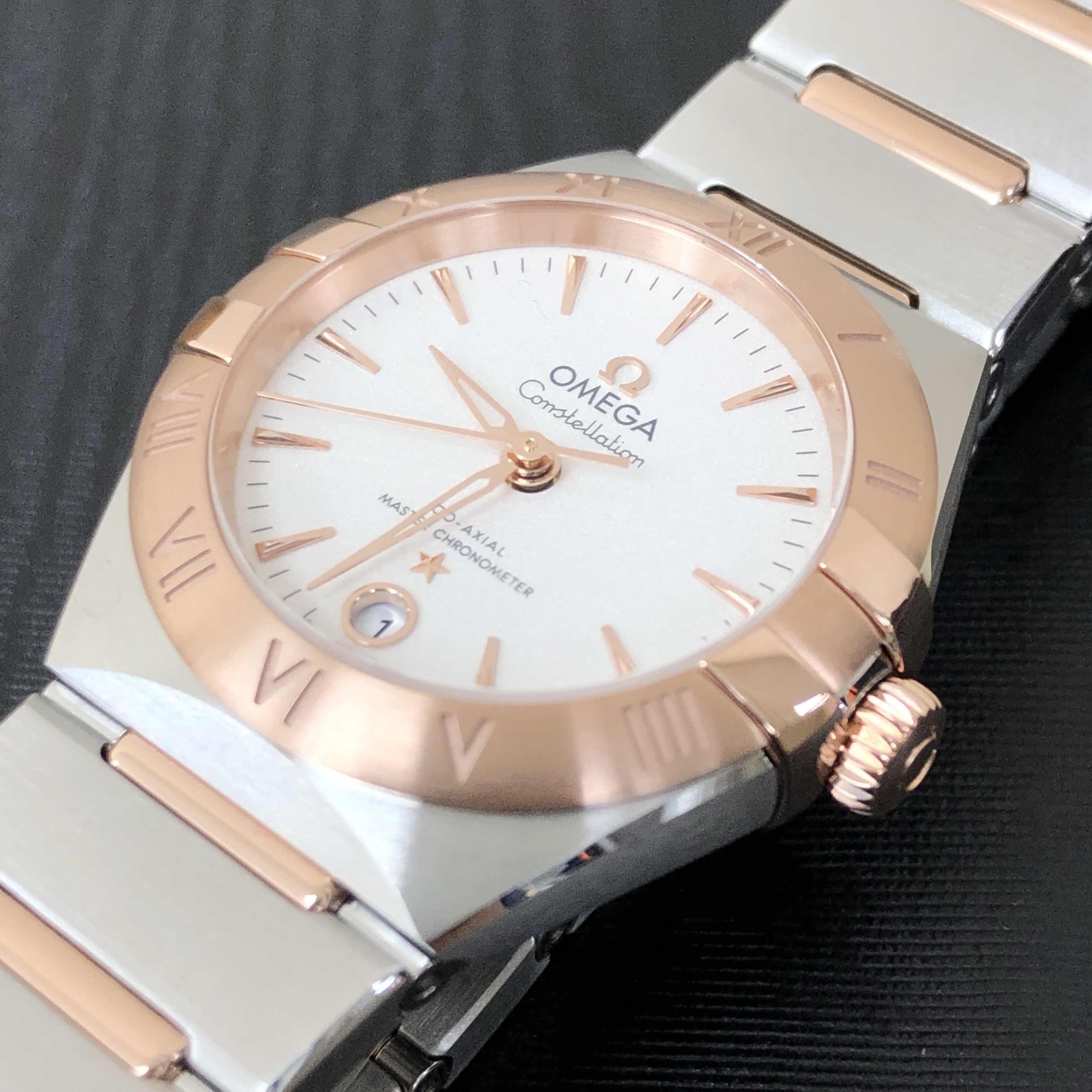 Omega 131.20.29.20.02.001 CONSTELLATION Automatic 18kt Rose Gold & Steel