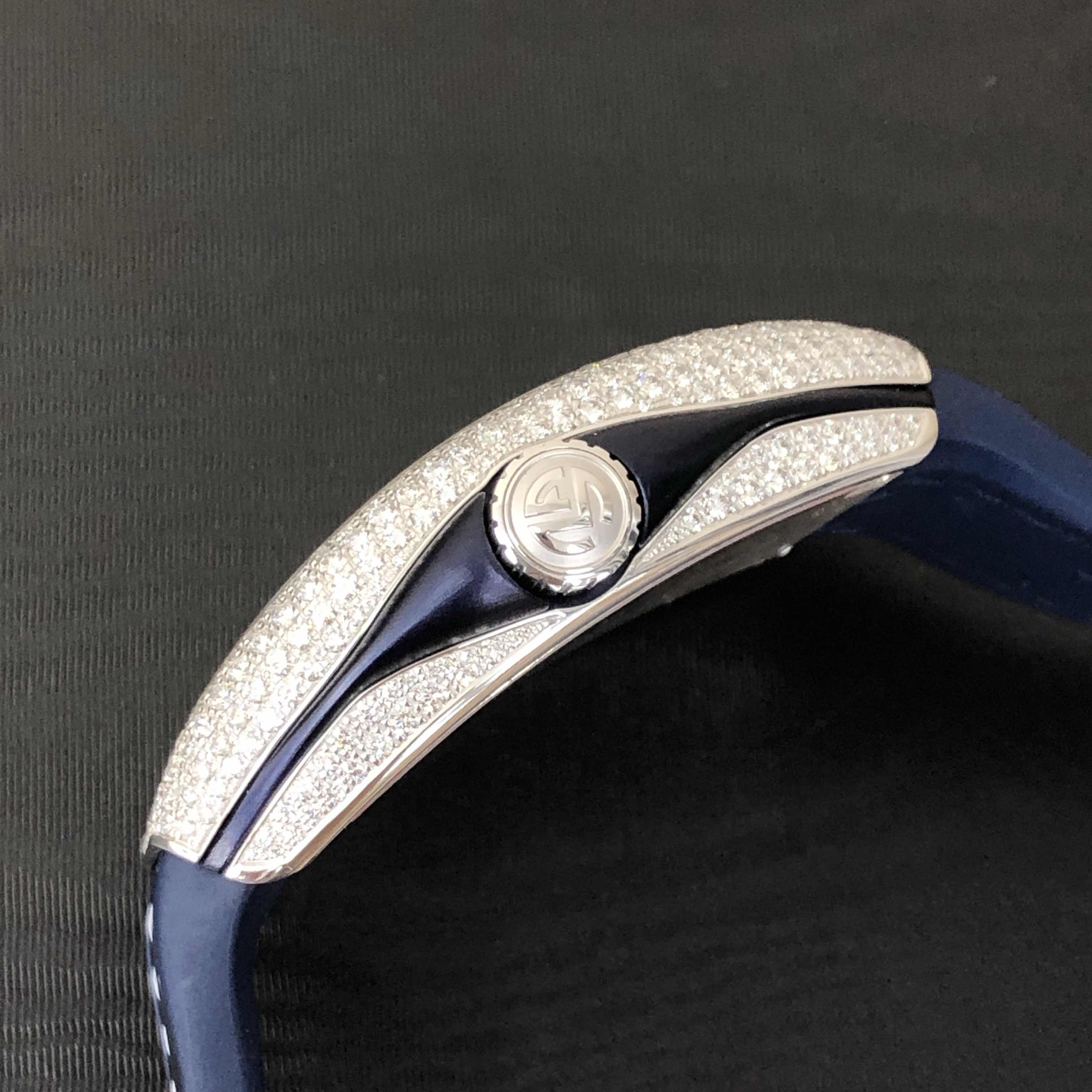 Franck Muller V 45 SC DT D NBR CD YACHTING (OG.BL) VANGUARD Automatic 18kt White Gold & Diamond