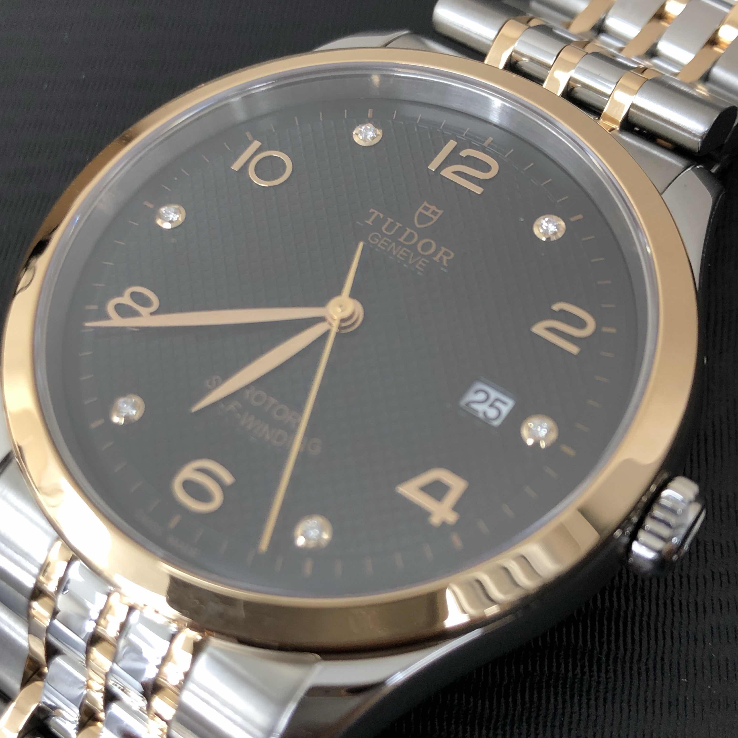 Tudor 91651-67071-6DI-BK 1926 Automatic 18kt Rose Gold & Steel