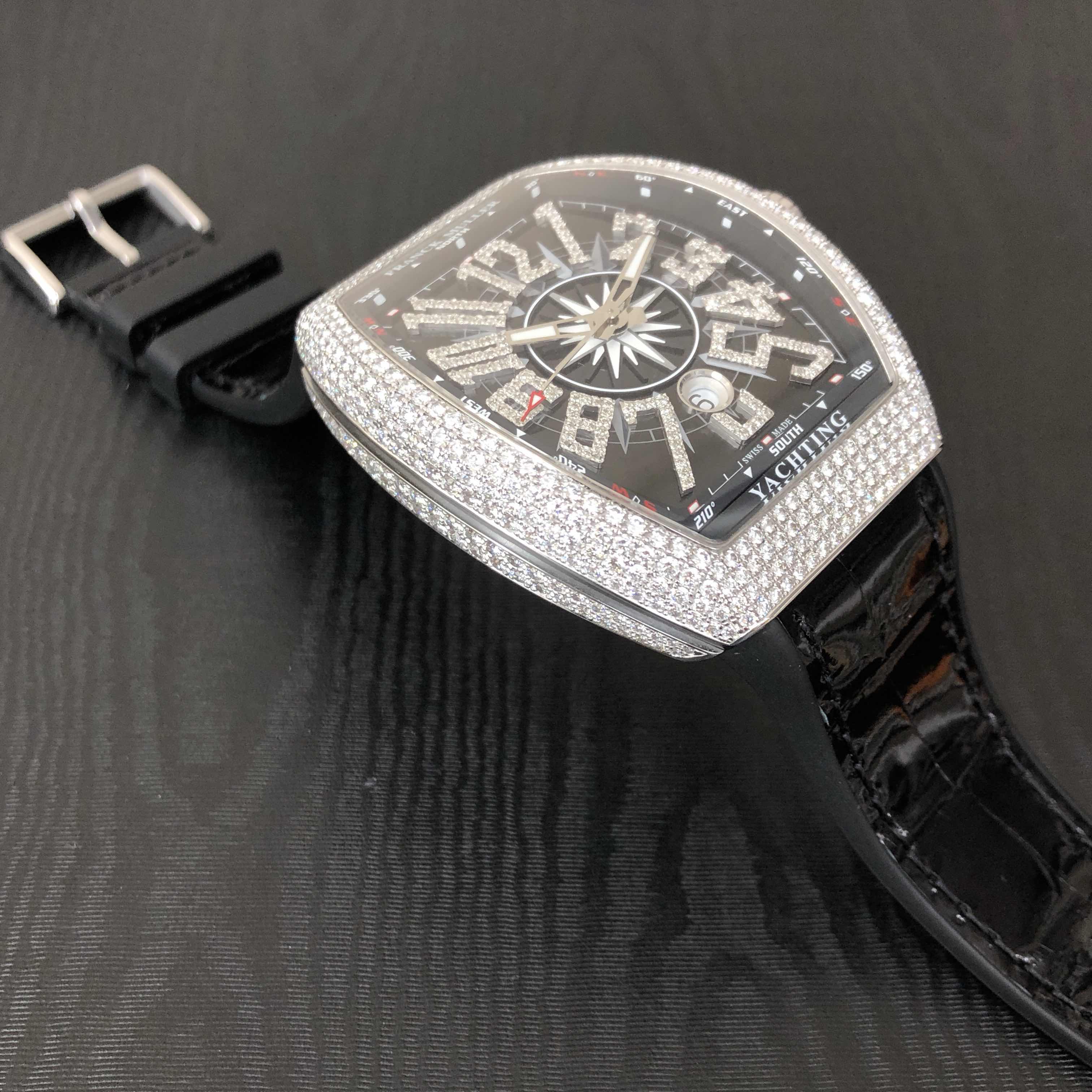 Franck Muller V 45 SC DT D NBR CD YACHTING (OG.NR) VANGUARD Automatic 18kt White Gold & Diamond