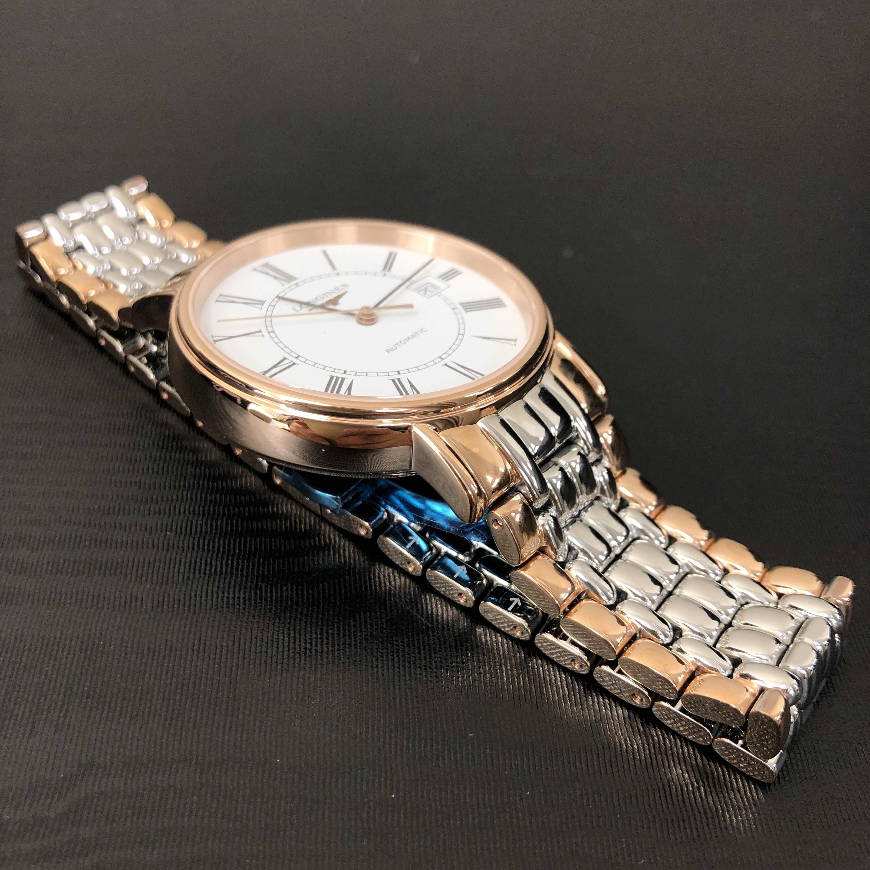 Longines L4.922.1.11.7 PRESENCE Automatic 18kt Rose Gold & Steel