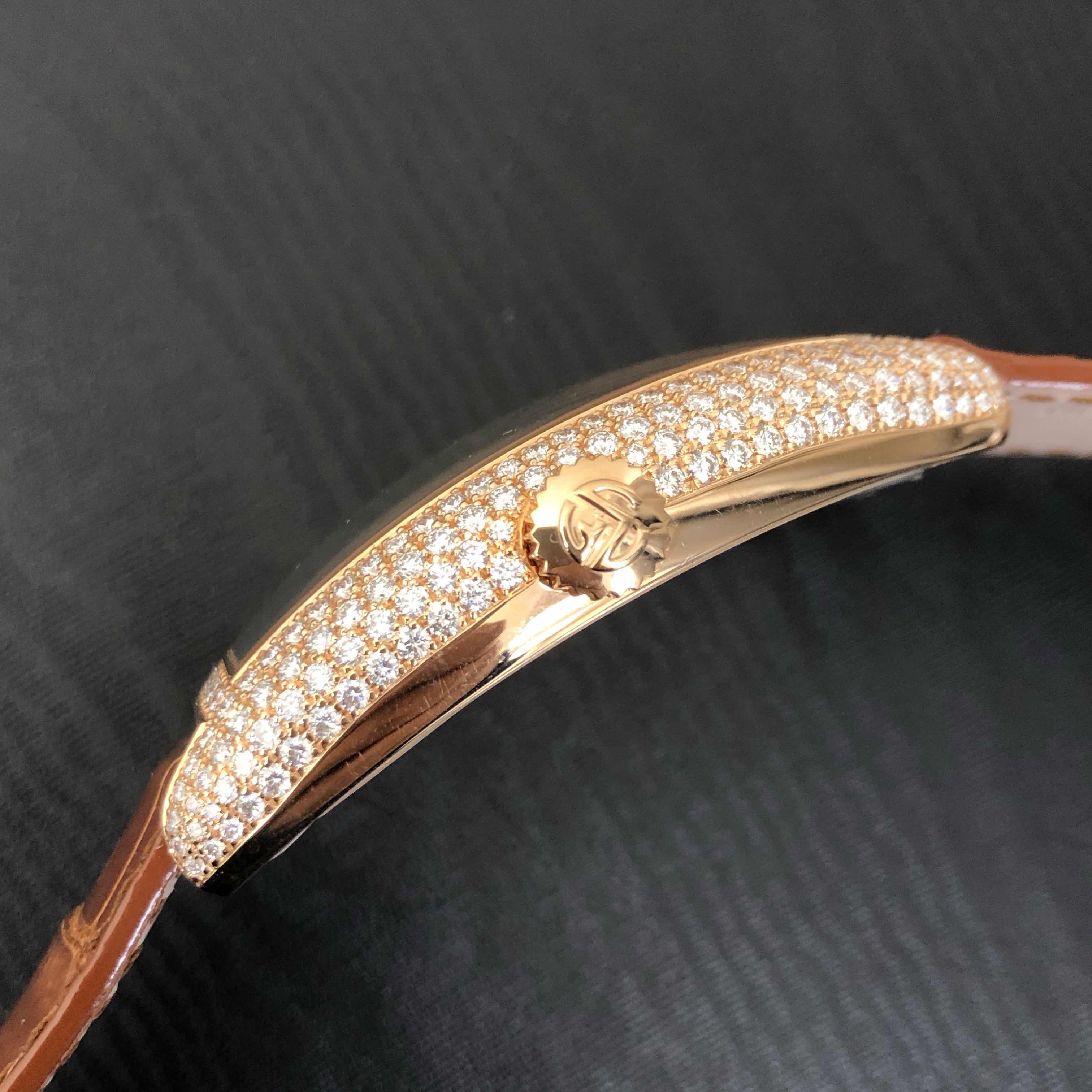 Franck Muller 7882 QZ SNR D CD (5N) CINTREE CURVEX Quartz 18kt Rose Gold & Diamonds