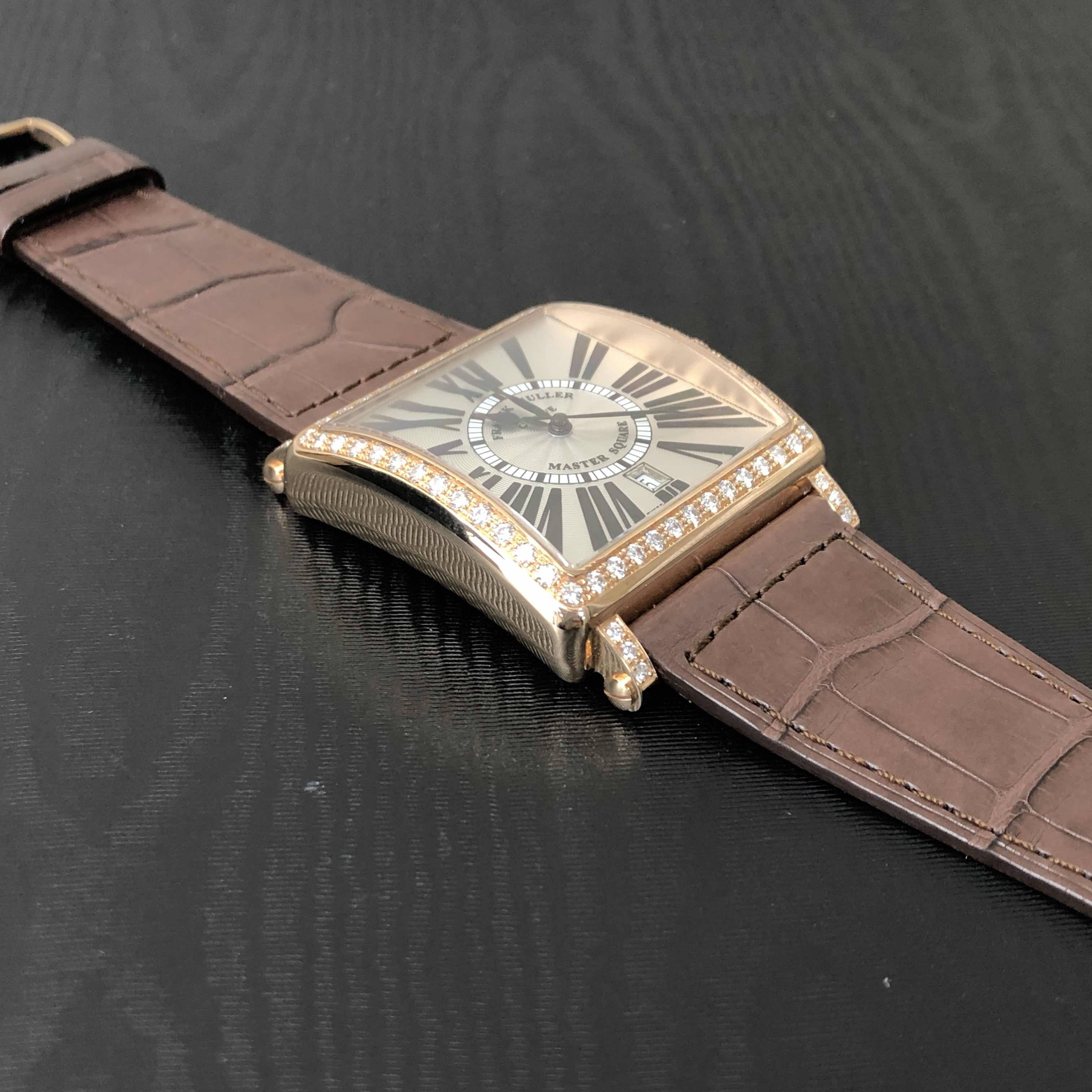 Franck Muller 6000 H SC DT R D 1R (5N) MASTER SQUARE Automatic 18kt Rose Gold & Diamonds