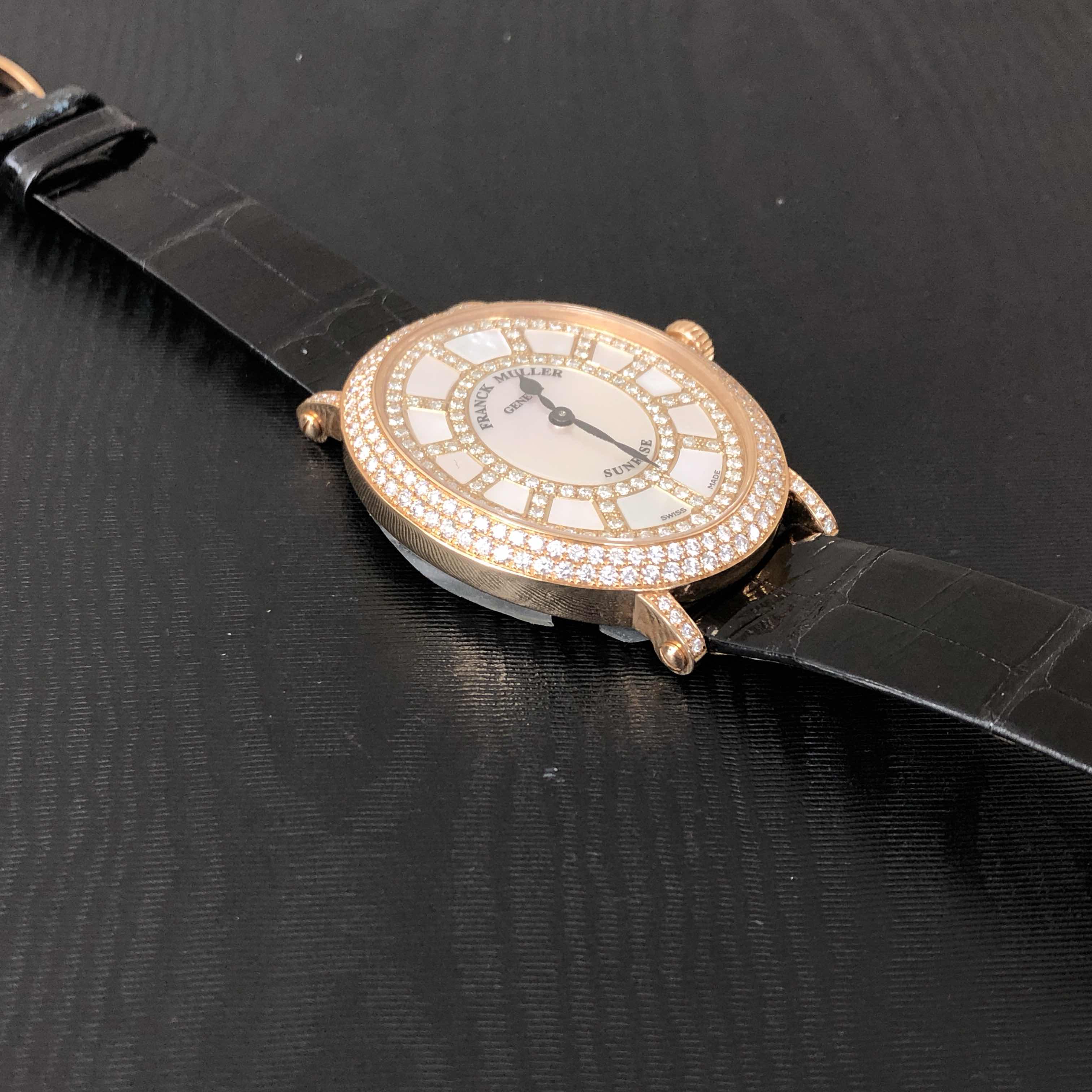 Franck Muller 1638 QZ SNR D CD (5N) INFINITY Quartz 18kt Rose Gold & Diamonds