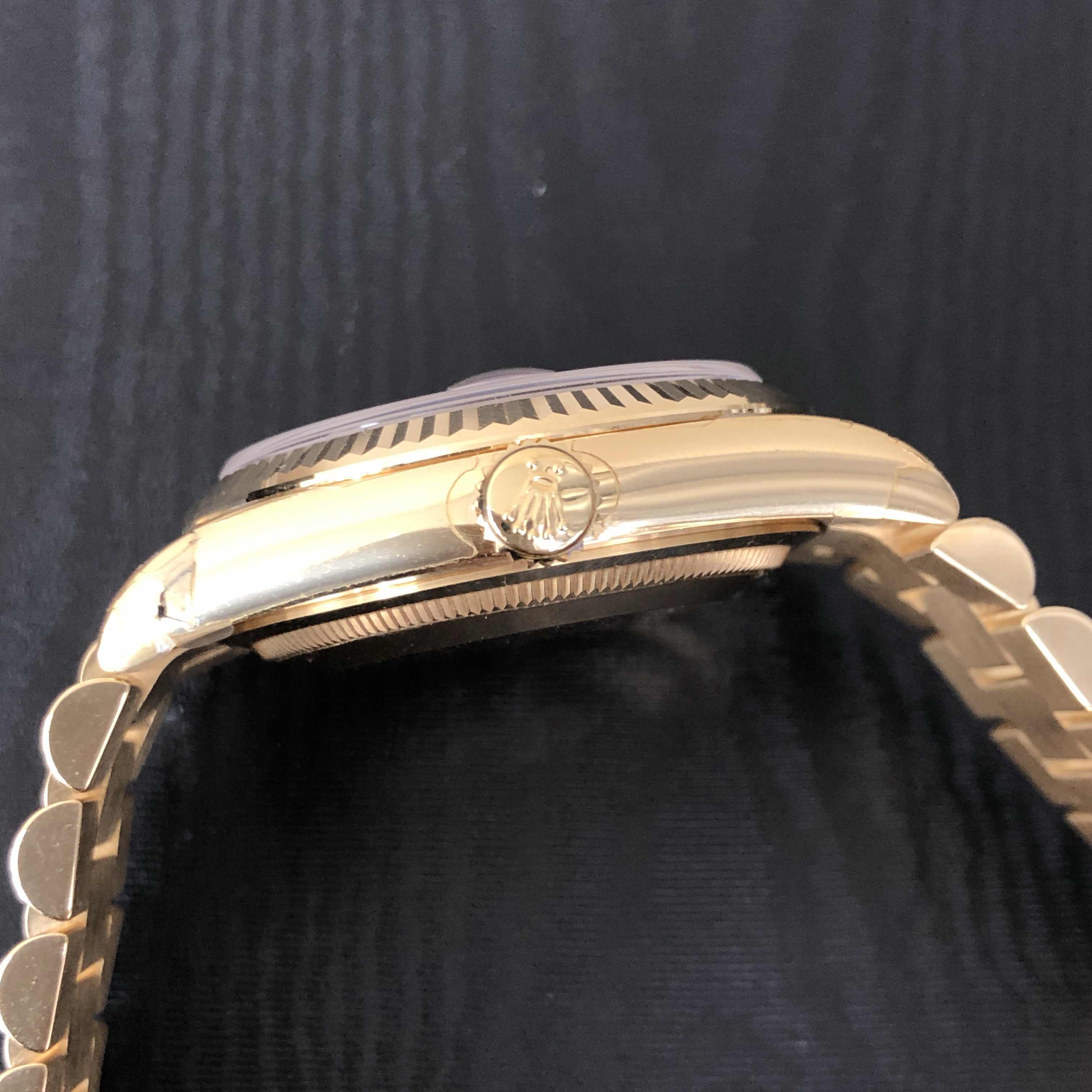 Rolex 118238LAVENDERJADECAROUSELDIA DAY-DATE Automatic 18kt Yellow Gold