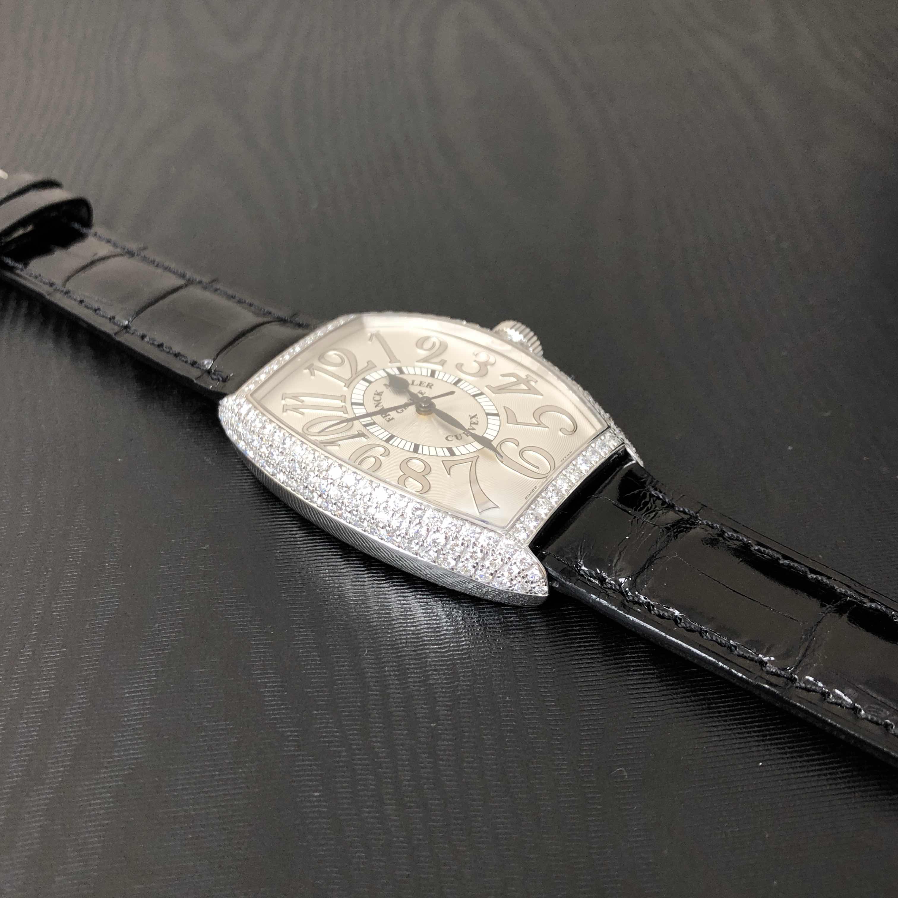 Franck Muller 5850 SC D REL (OG) CINTREE CURVEX Automatic 18kt White Gold & Diamond