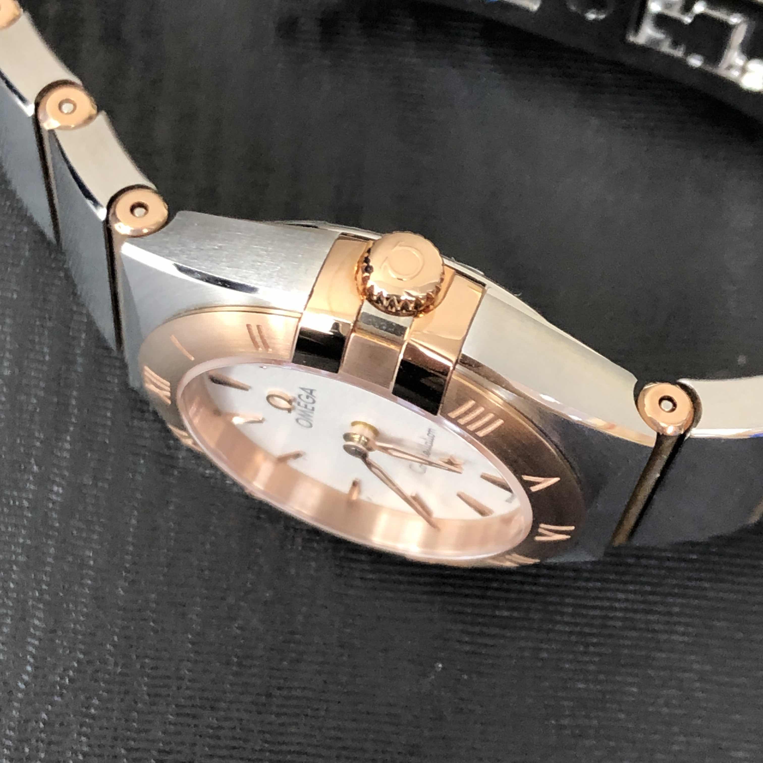 Omega 131.20.25.60.02.001 CONSTELLATION Quartz 18kt Rose Gold & Steel