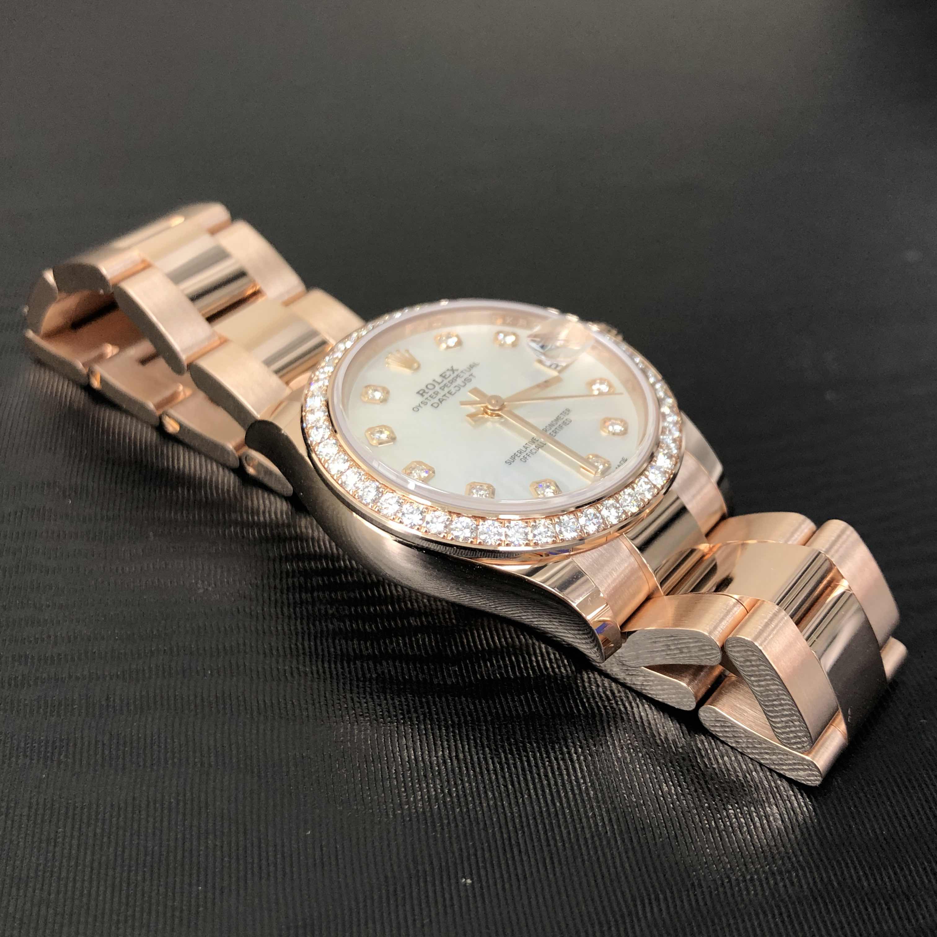 Rolex 278285RBR-0011 DATEJUST Automatic 18kt Rose Gold & Diamonds