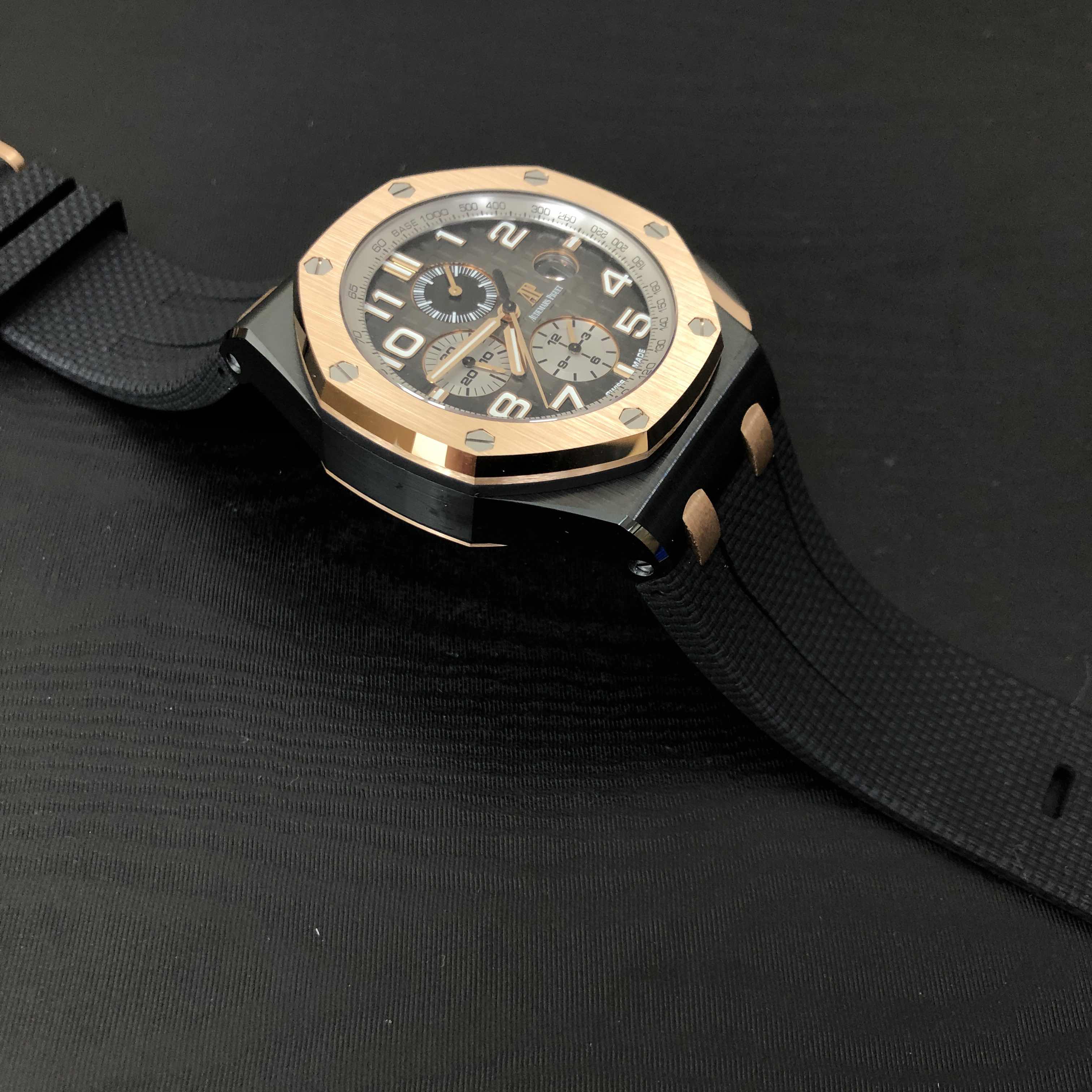 Audemars Piguet 26405NR.OO.A002CA.01 ROYAL OAK OFFSHORE Automatic 18kt Rose Gold & Ceramic