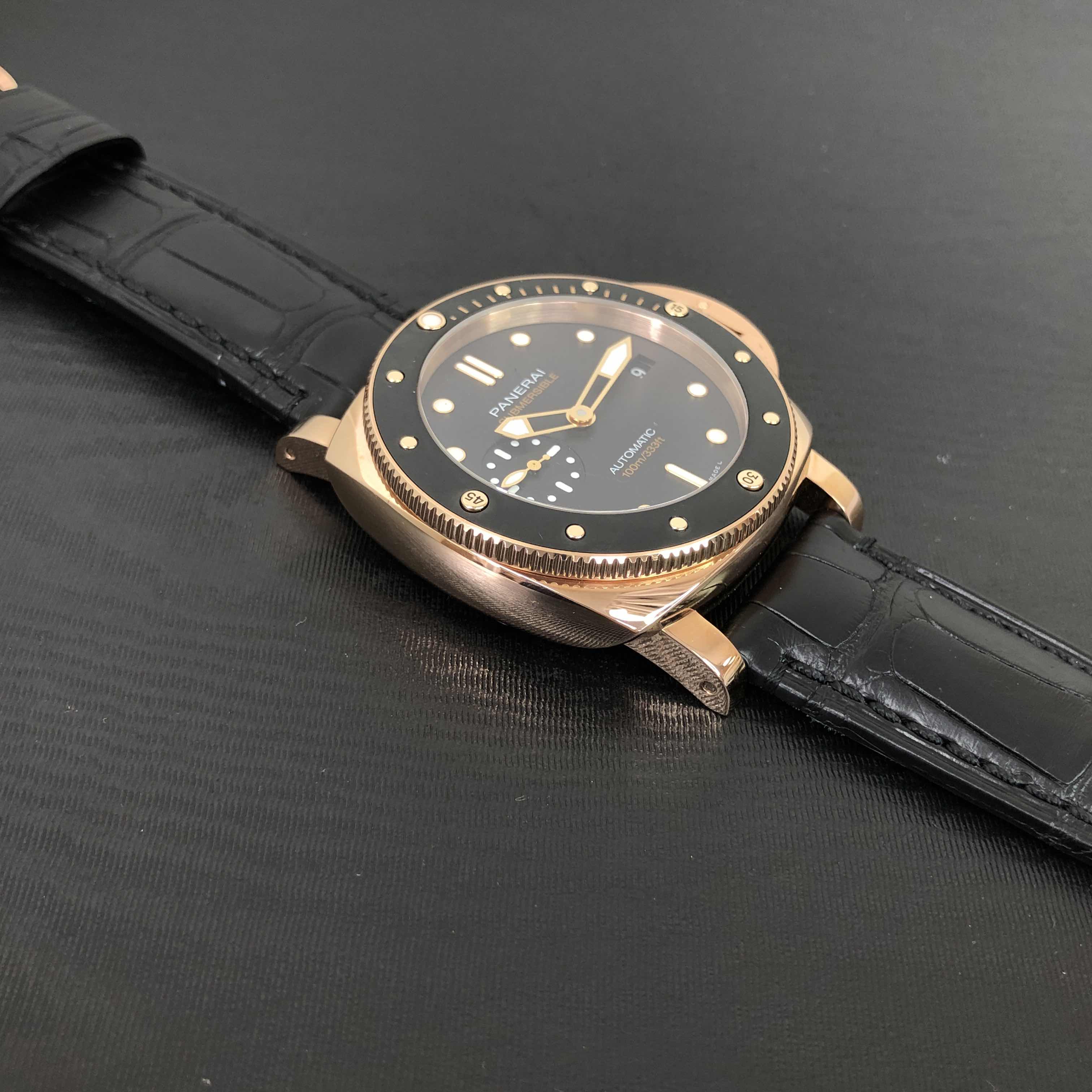 Panerai PAM00974 DIVERS Automatic 18kt Rose Gold & Ceramic