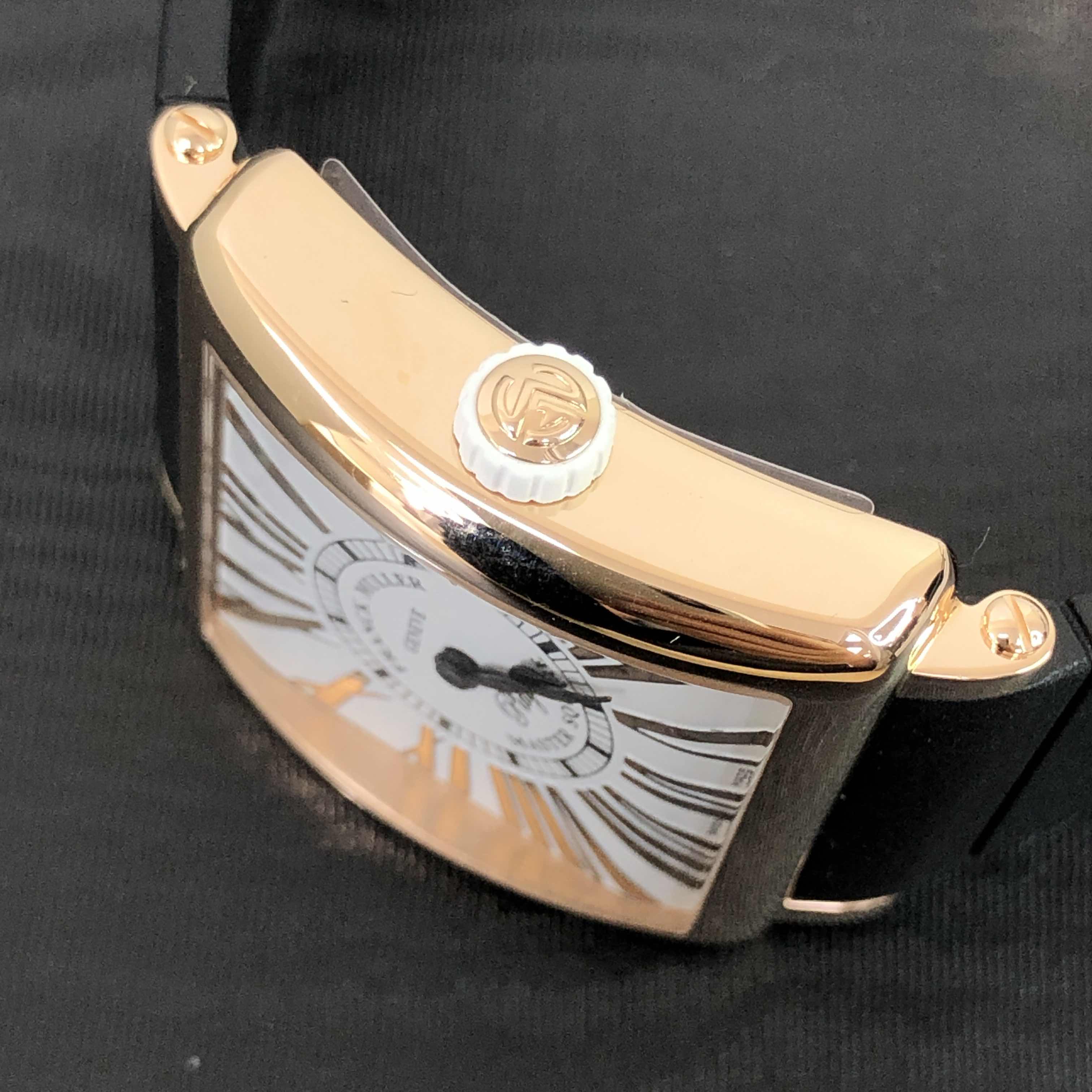 Franck Muller 6002 M QZ REL R PLY (5N)-BK STRAP MASTER SQUARE Quartz 18kt Pink Gold