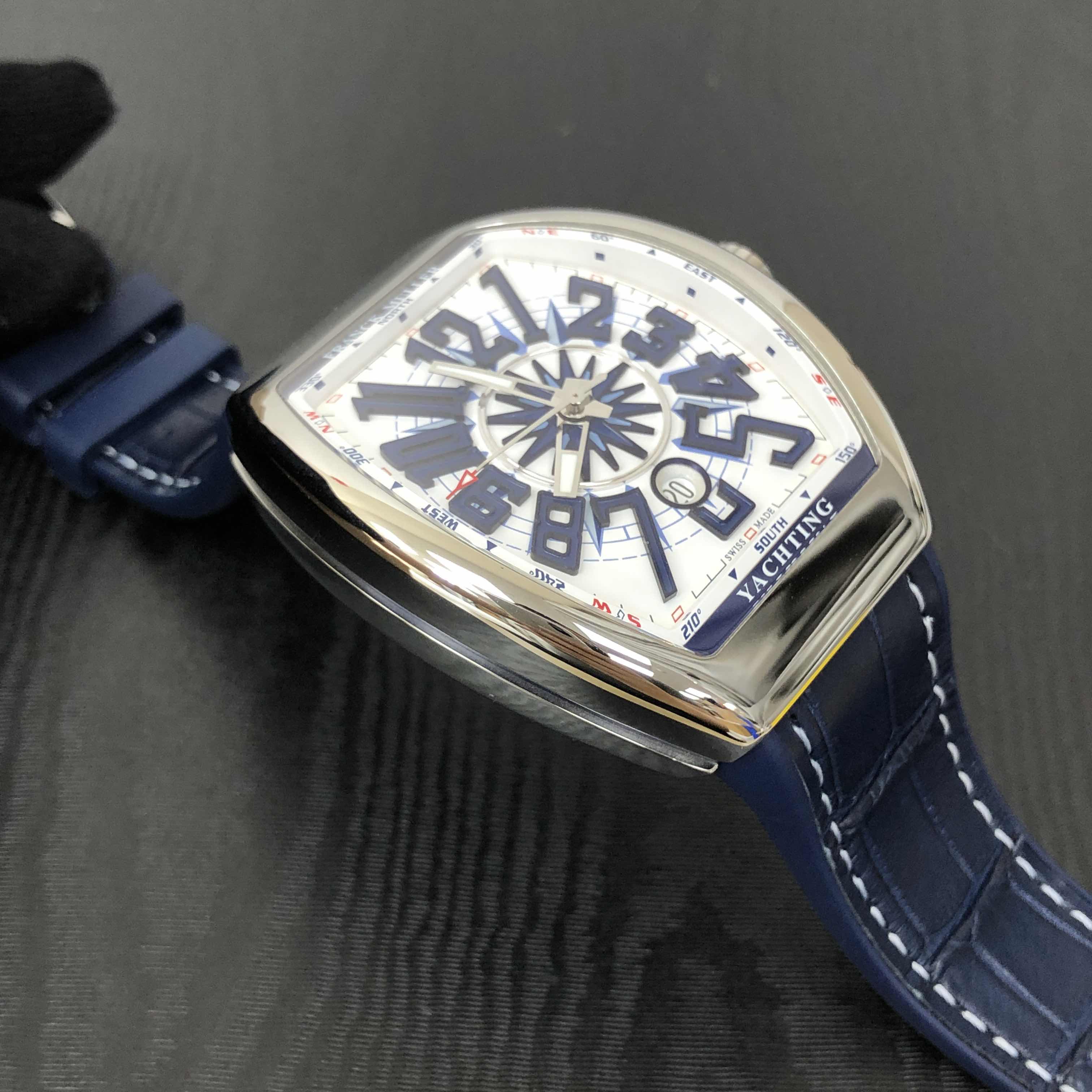 Franck Muller V 45 SC DT YACHTING (AC.BL) - WHITE VANGUARD Automatic Stainless Steel