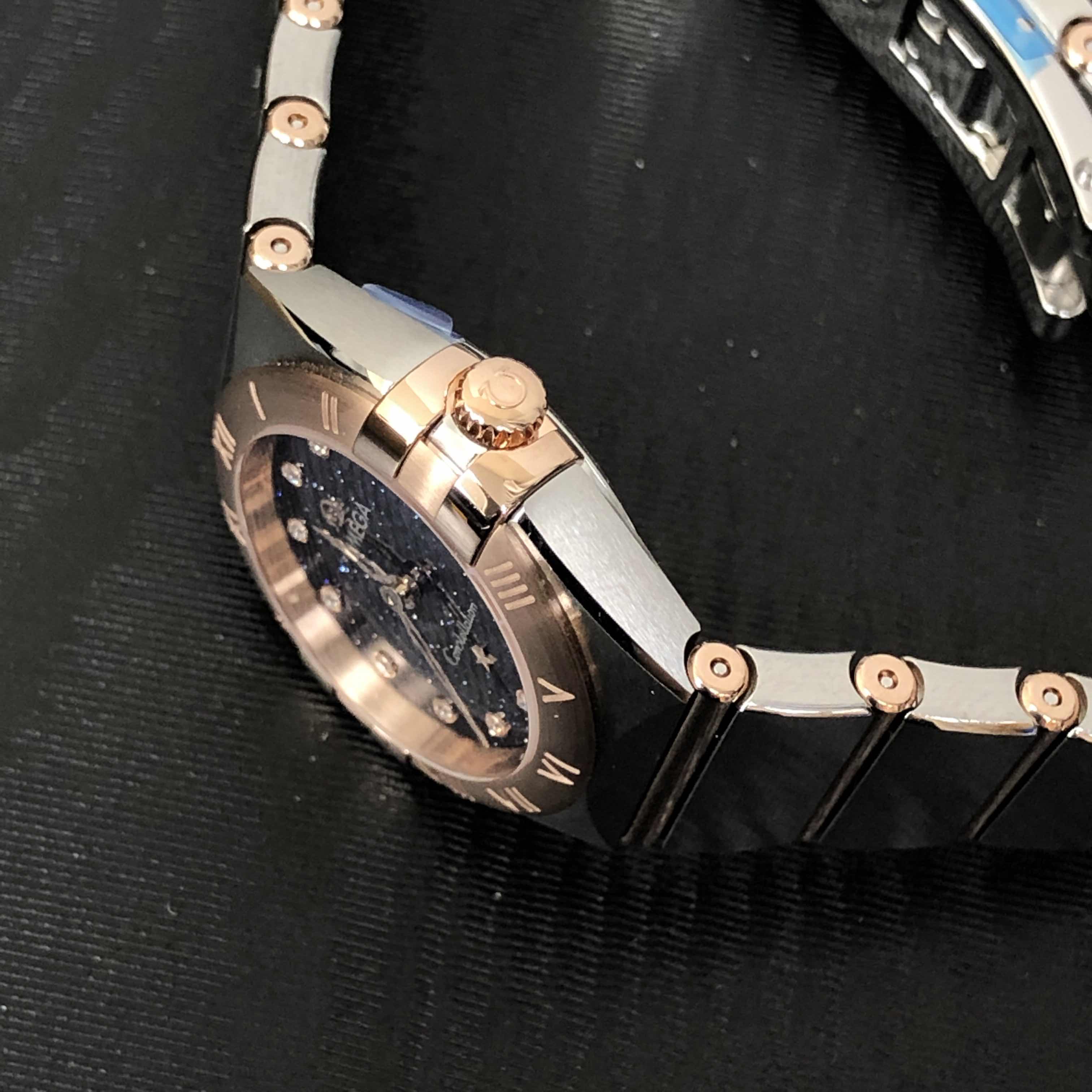 Omega 131.20.25.60.53.002 CONSTELLATION Quartz 18kt Rose Gold & Steel