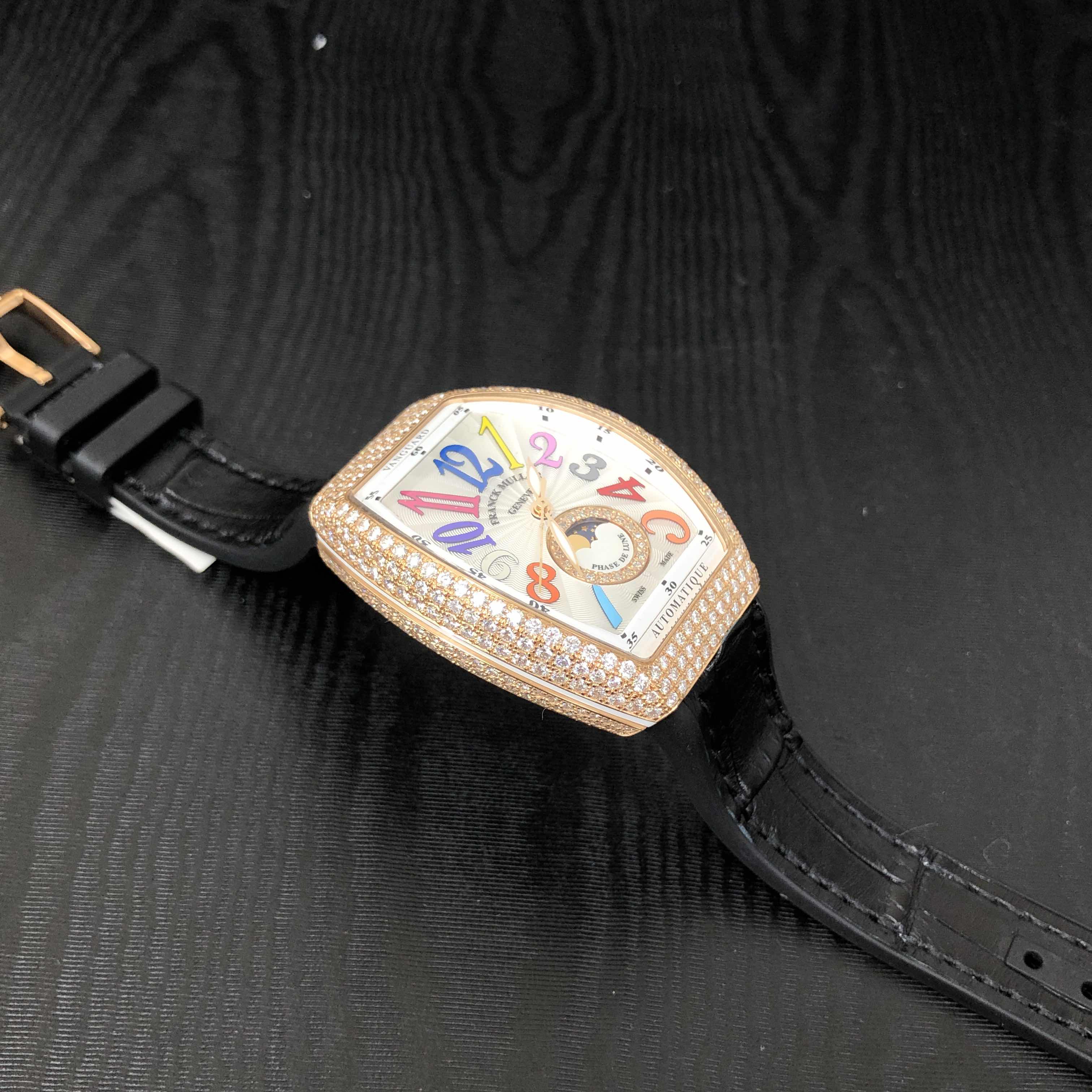 Franck Muller V 32 SC AT FO L D CD 1R COL DRM (5N.BC) VANGUARD Automatic 18kt Rose Gold & Diamonds