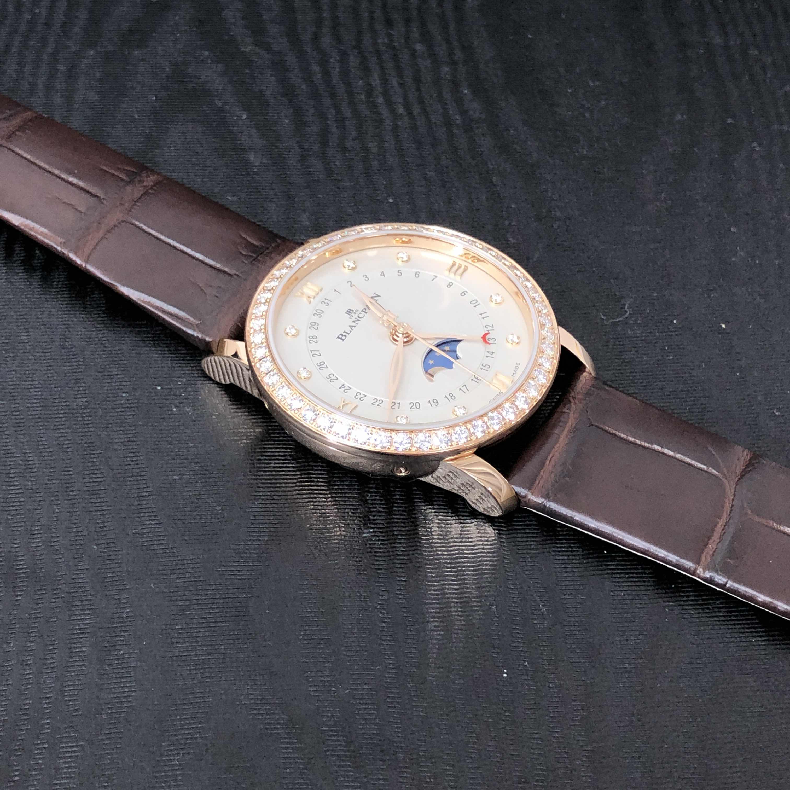 Blancpain 6126-2987-55A VILLERET Automatic 18kt Rose Gold & Diamonds