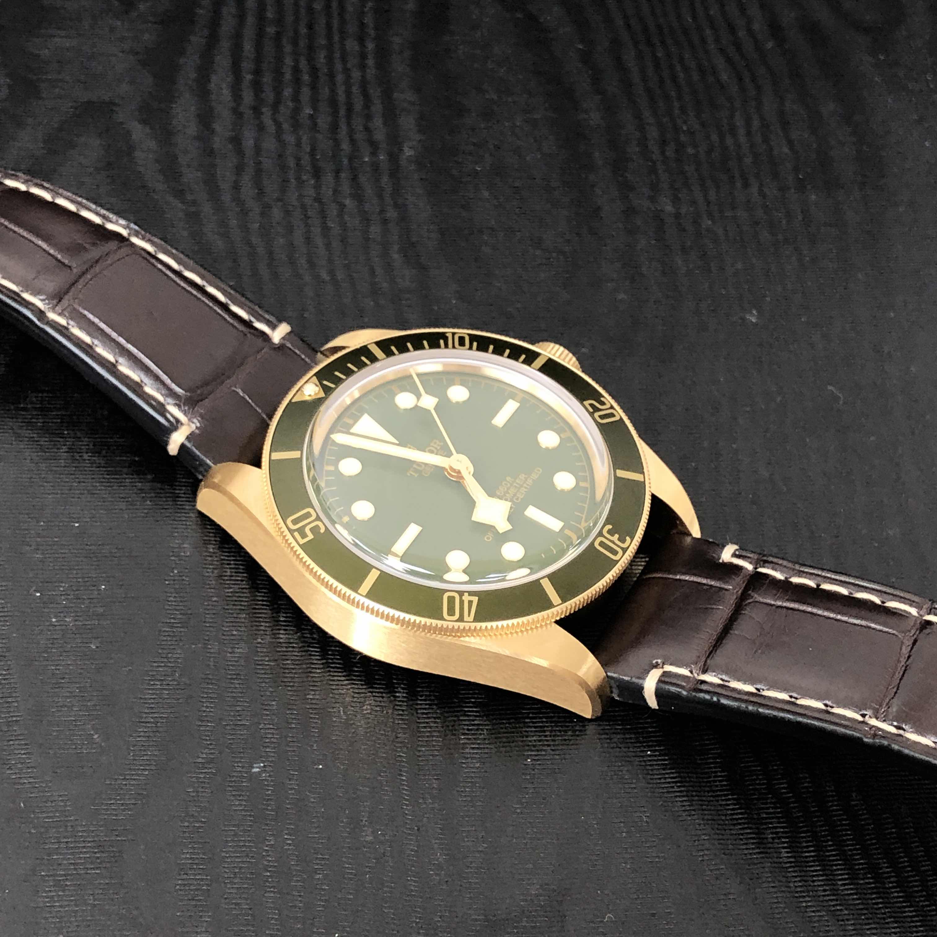 Tudor 79018V LEATHER STRAP BLACK BAY 1958 Automatic 18kt Yellow Gold