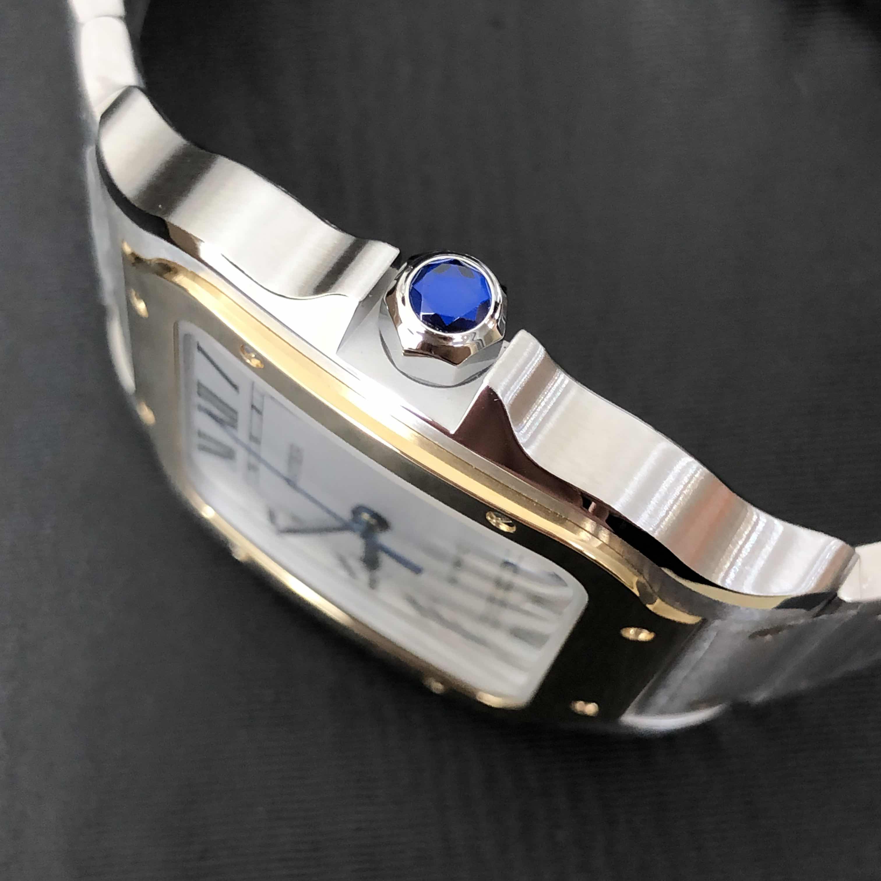 Cartier W2SA0009 SANTOS Automatic 18kt Gold & Steel