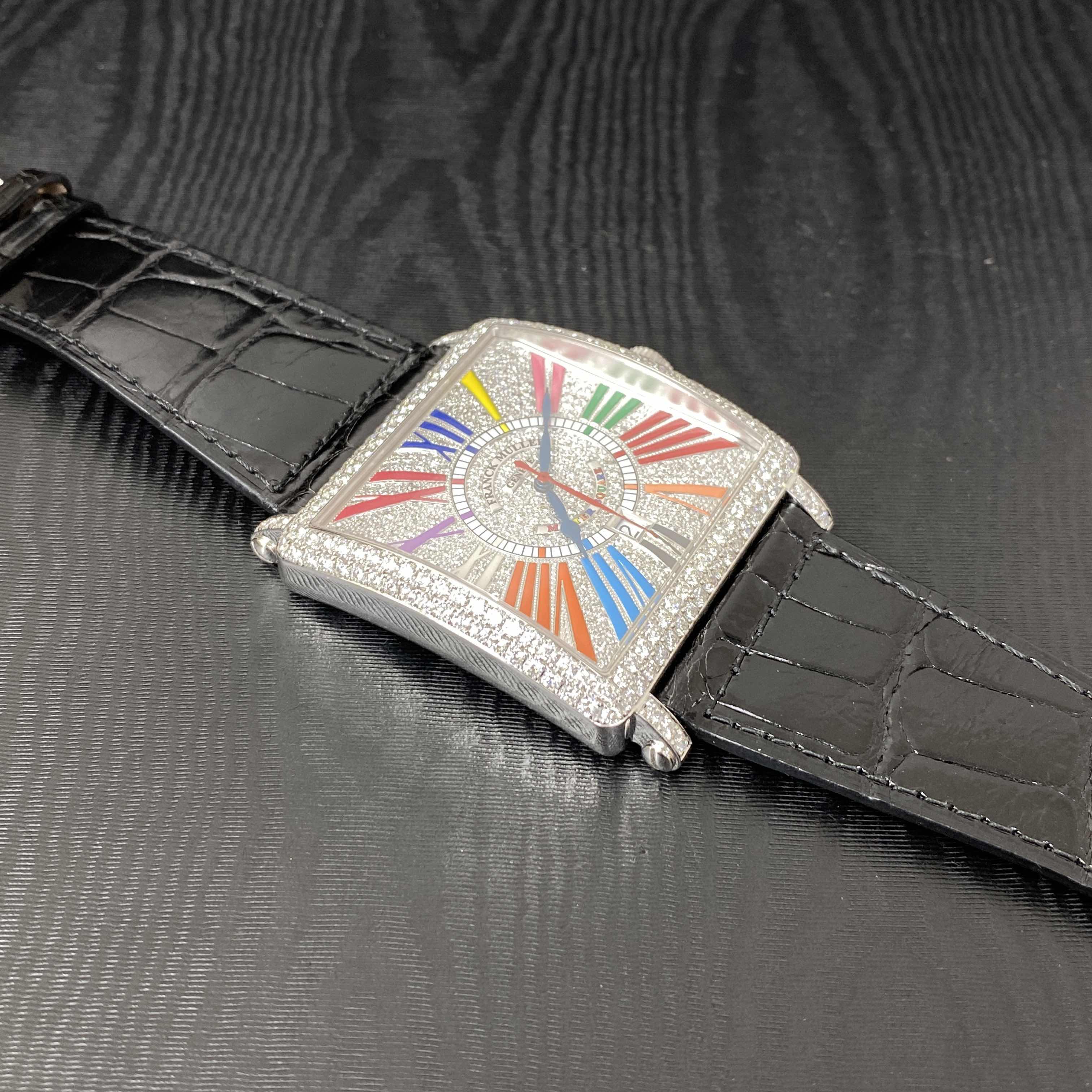 Franck Muller 6000 K SC DT D CD COL DRM (OG) MASTER SQUARE Automatic 18kt White Gold & Diamond