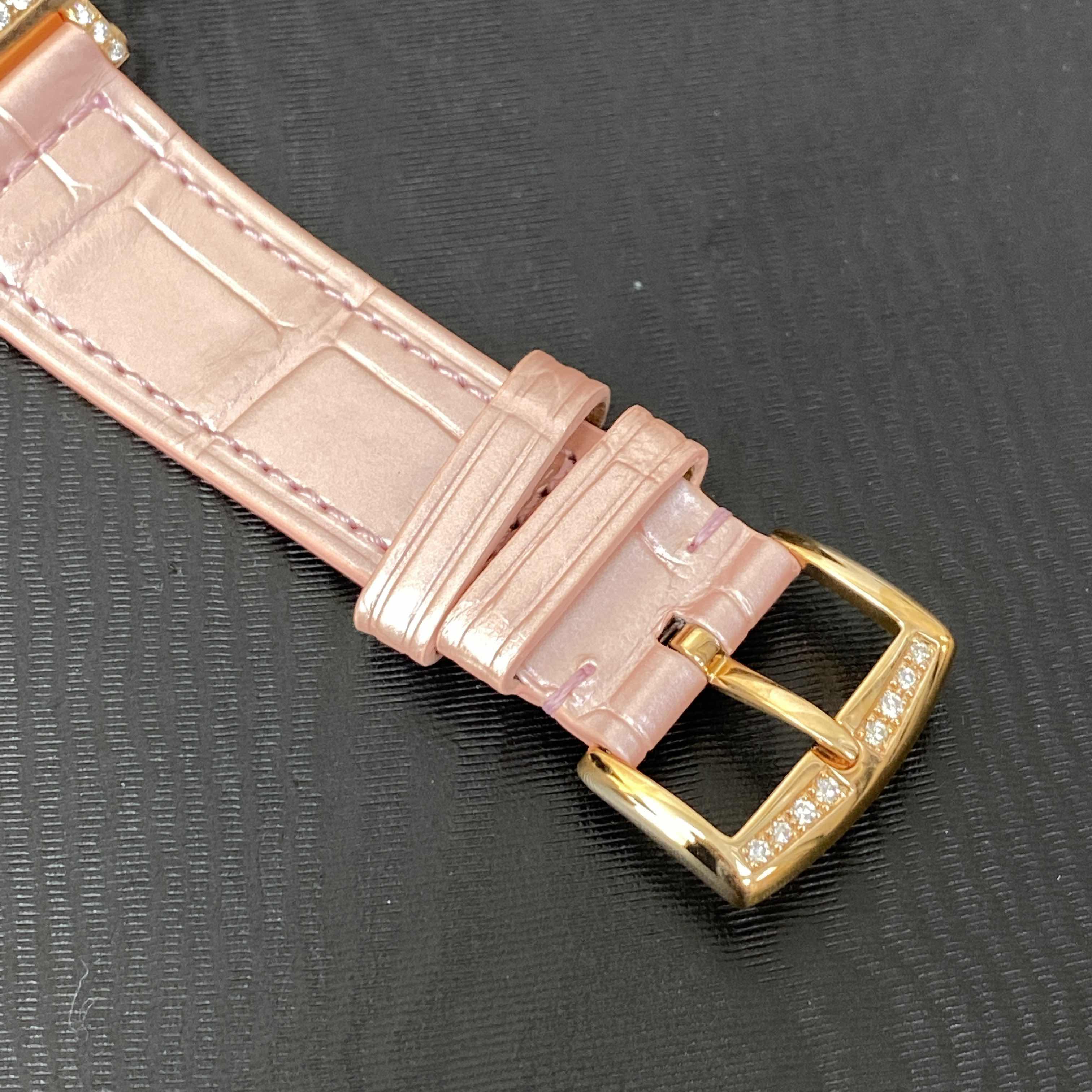 Franck Muller 952 QZ REL 8CD MOP RS D 1R (5N)-PINK LONG ISLAND Quartz 18kt Rose Gold & Diamonds