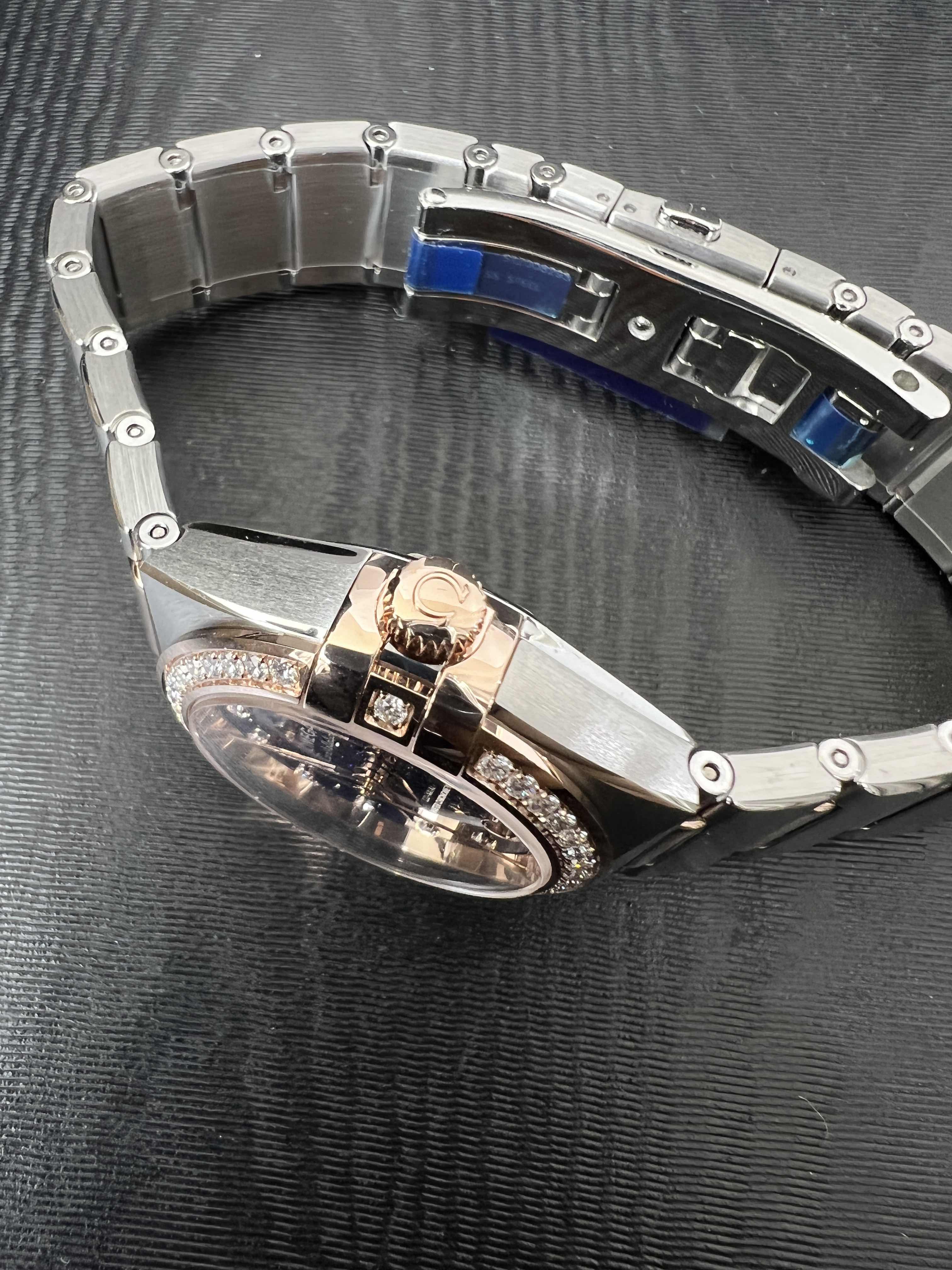 Omega 131.25.29.20.53.002 CONSTELLATION Automatic 18kt Rose Magic & Diamond