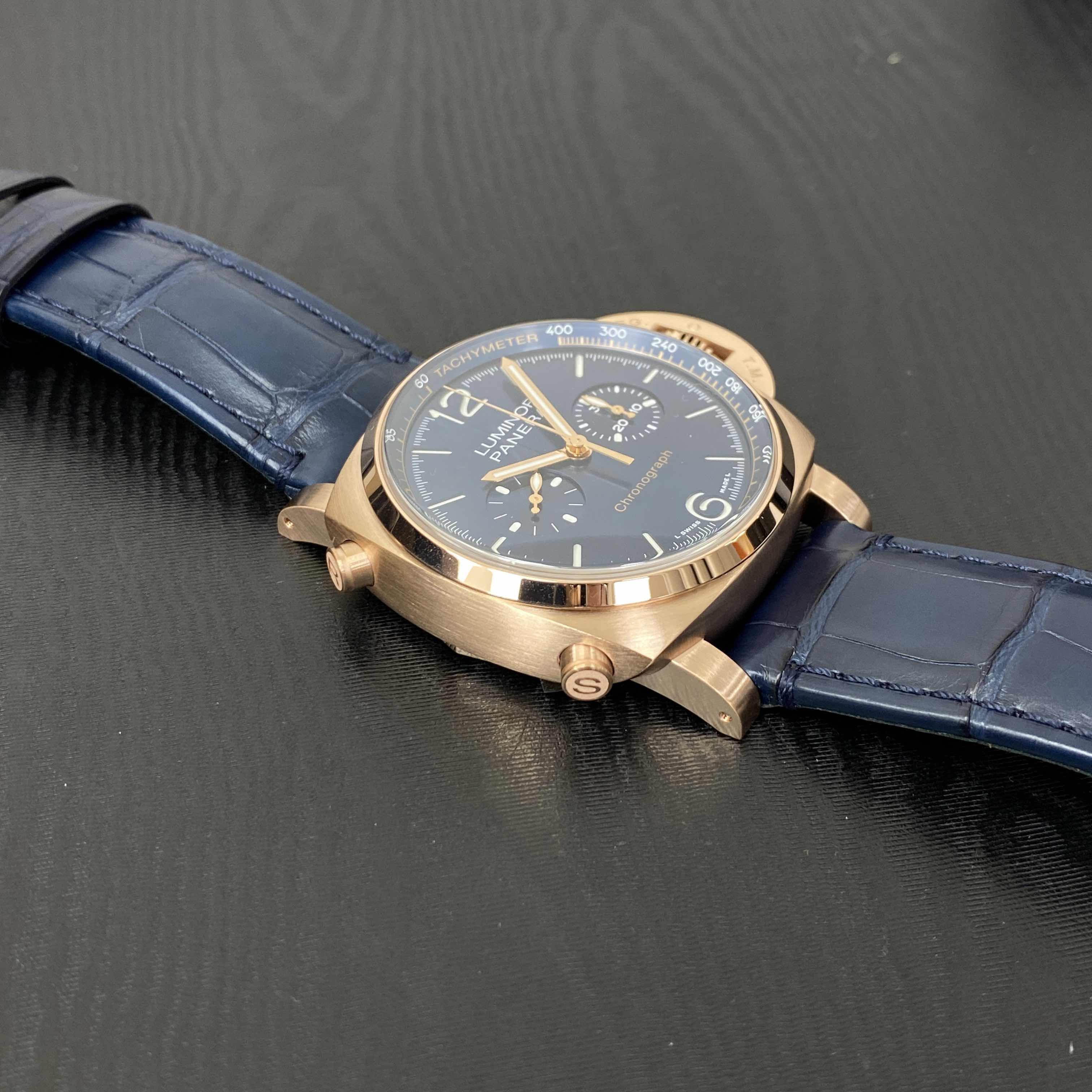 Panerai PAM01111 LUMINOR Manual Wind 18kt Rose Gold