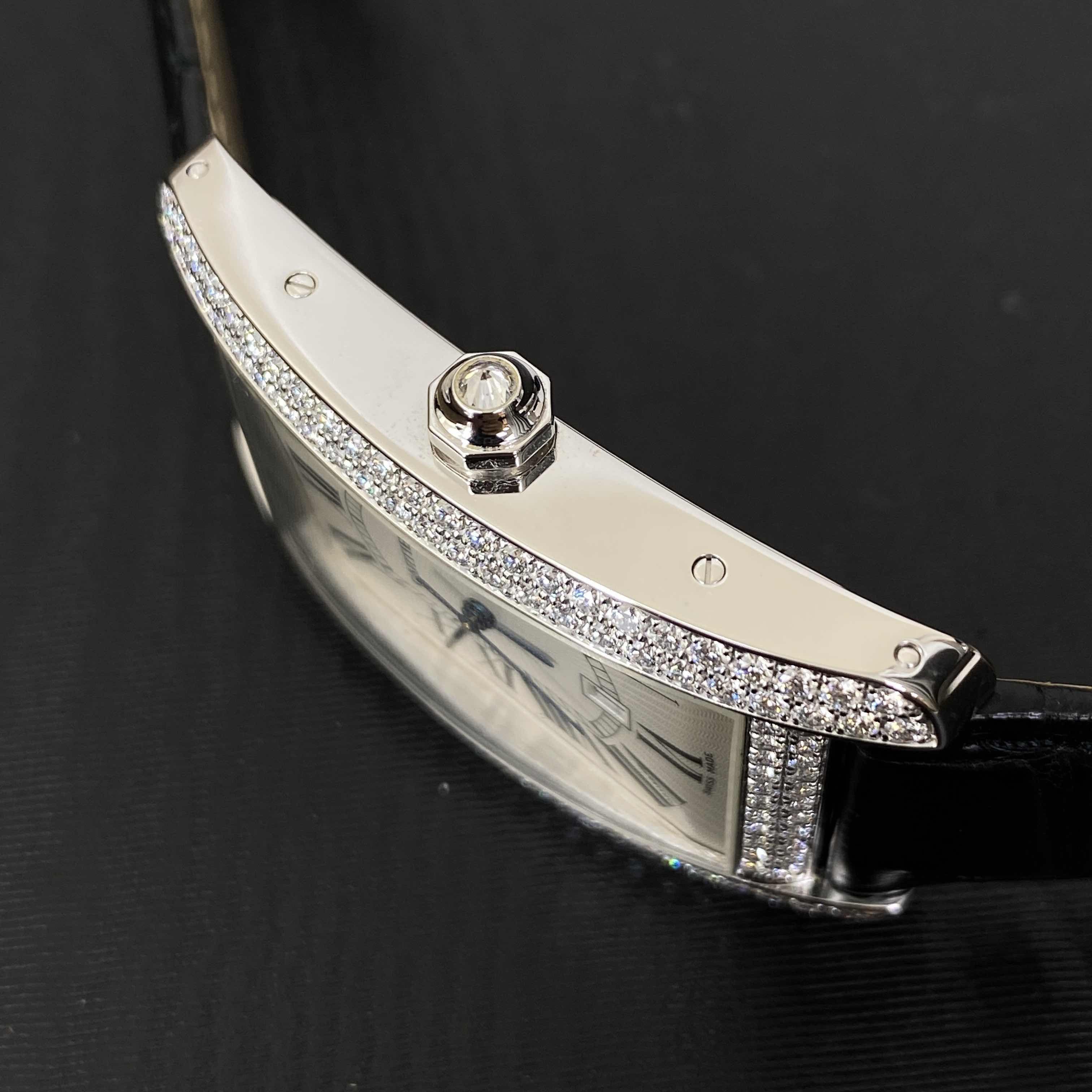 Cartier WB710004 TANK Automatic 18kt White Gold & Diamond