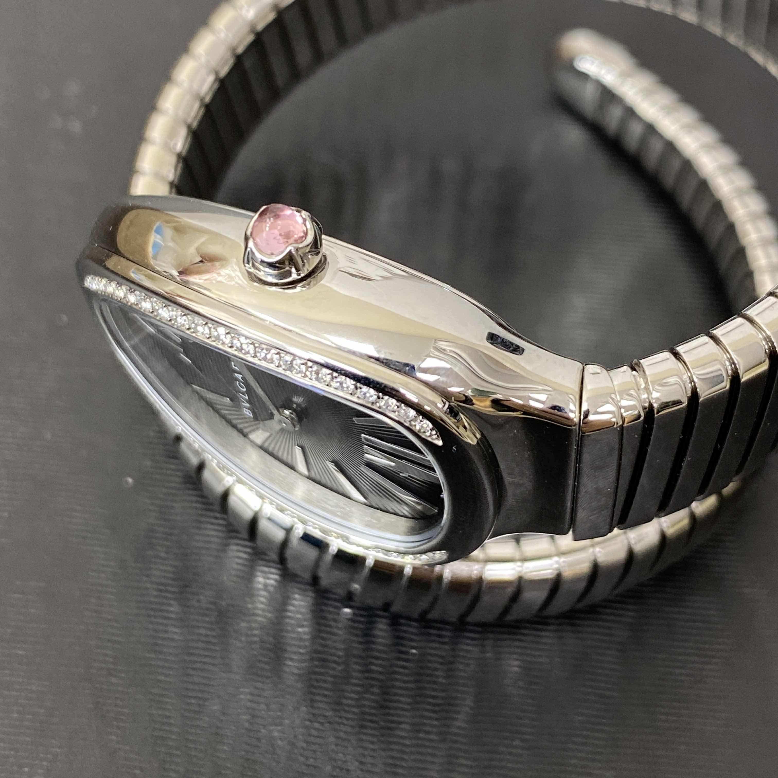 Bulgari 103434 SERPENTI TUBOGAS Quartz Stainless Steel & Diamonds