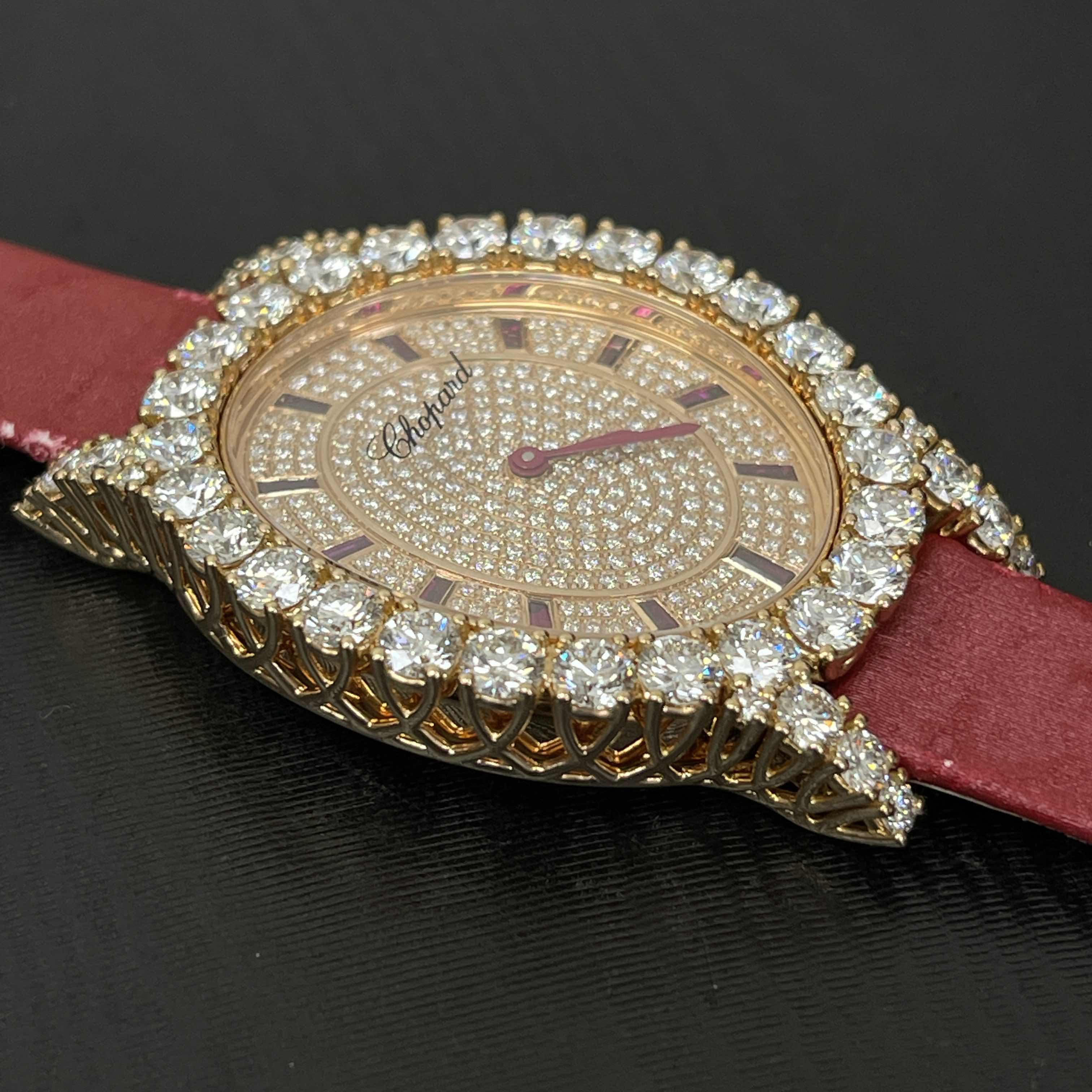 Chopard 139383-5001 HAPPY SPORT Quartz 18kt Rose Gold & Diamonds